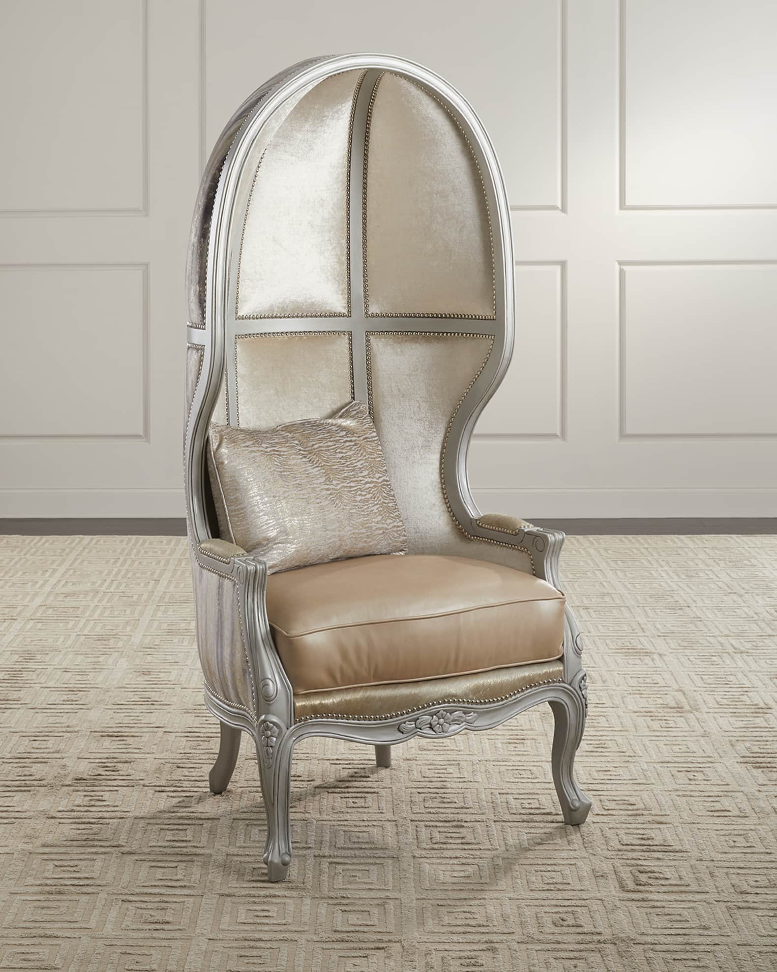 Massoud Zelda Balloon Hostess Chair Horchow