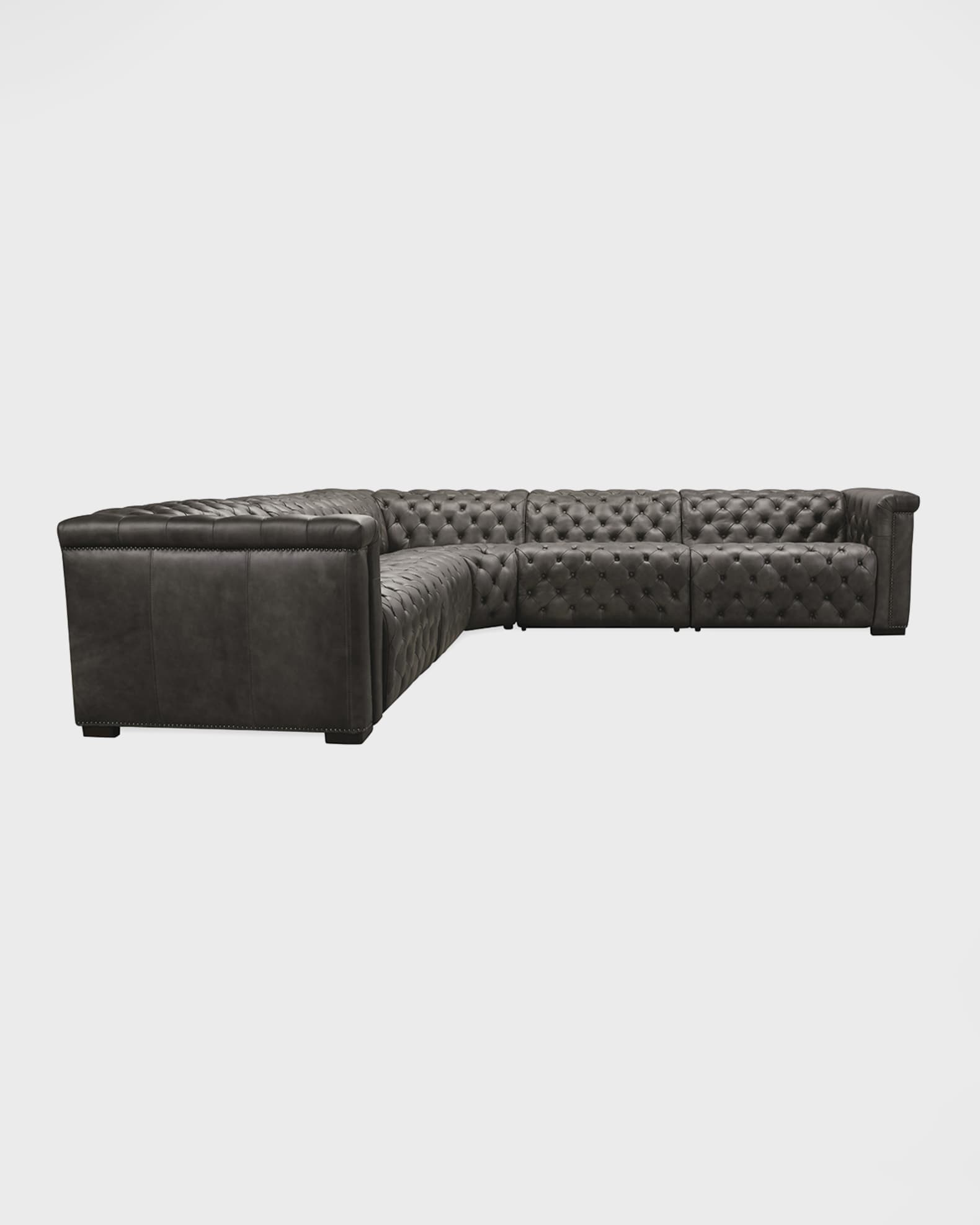 Hooker Furniture Savion Grandier Leather 5 Piece Power Sectional