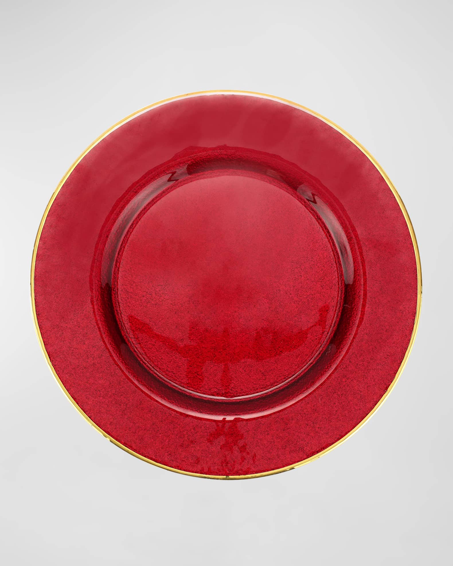 Vietri Metallic Glass Ruby Charger Plate