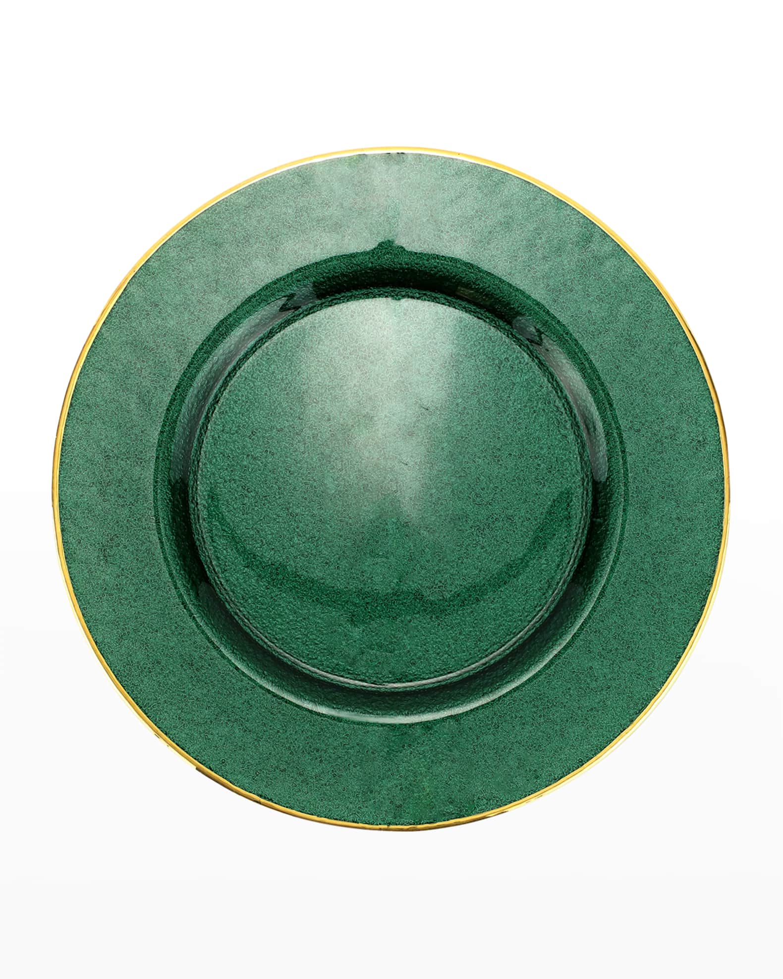Vietri Metallic Glass Emerald Charger Plate Horchow