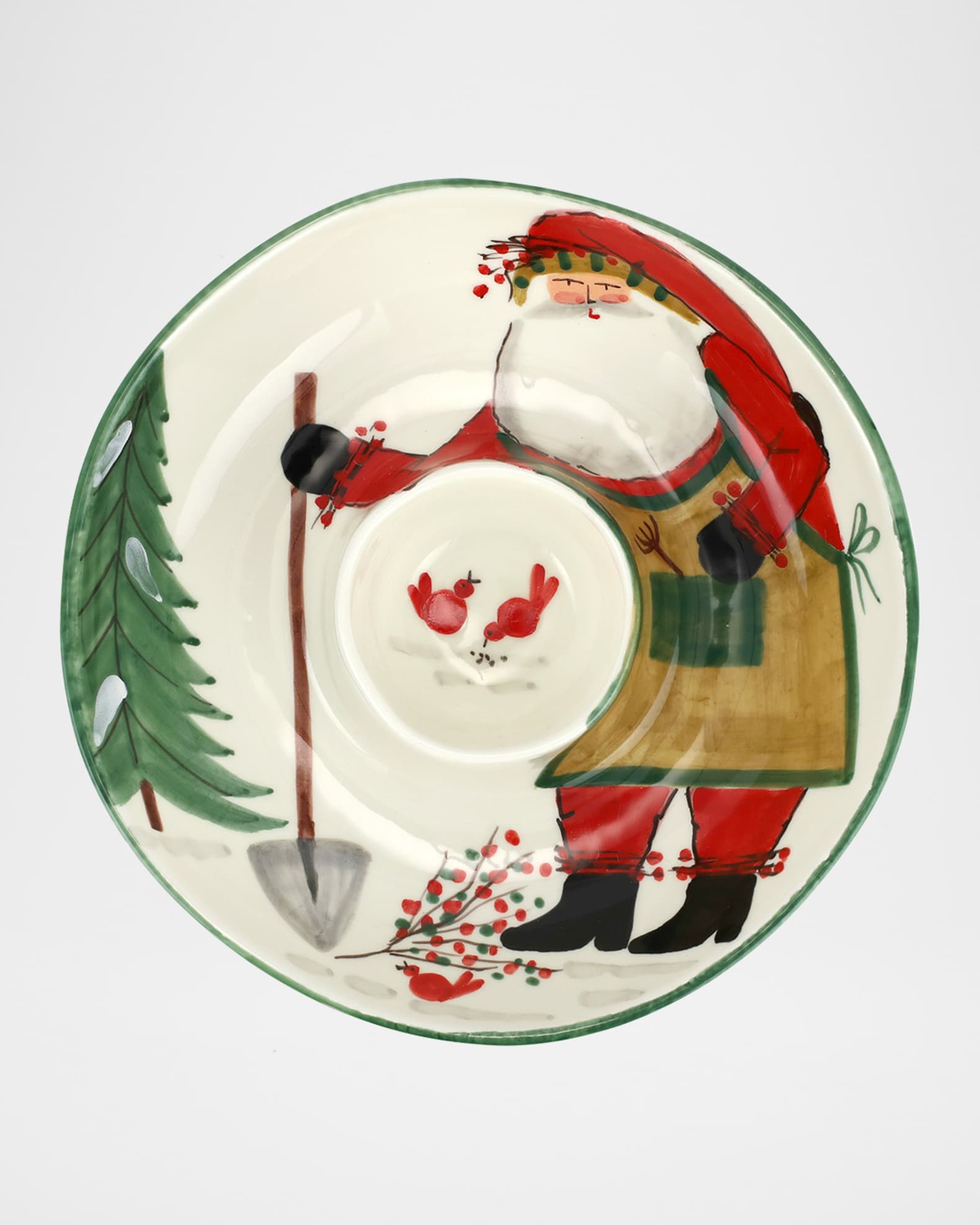 Vietri Old St. Nick Chip and Dip Bowl Horchow