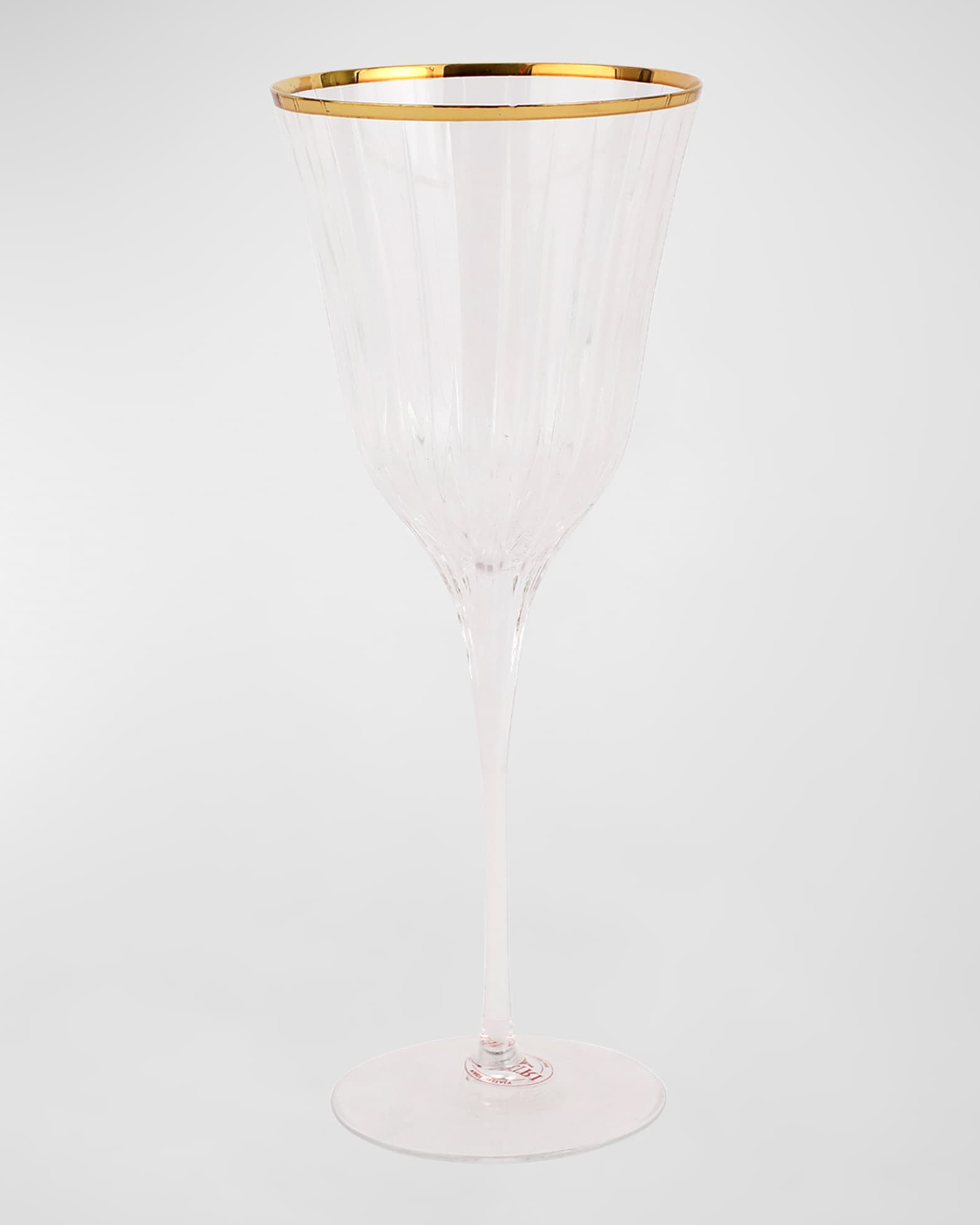 Vietri Natalia Gold Rim Water Glass 