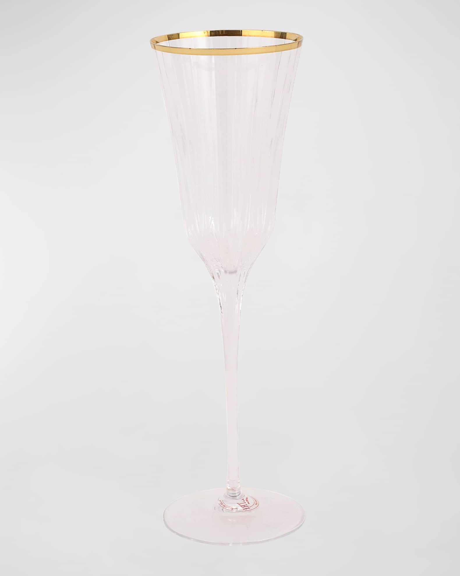 Vietri Natalia Gold Rim Champagne Flute 