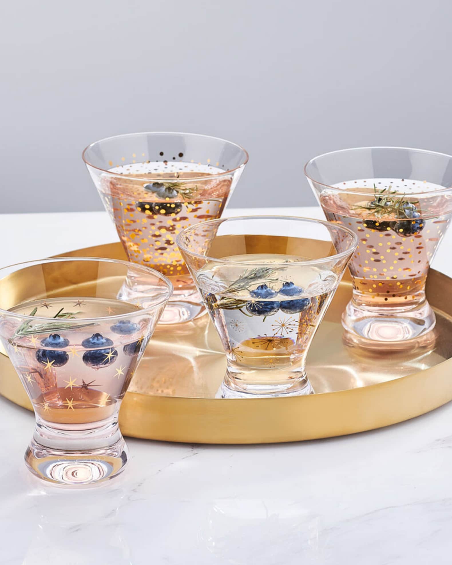 Mikasa Party 10 oz. Stemless Martini Glasses Set of 4 Horchow