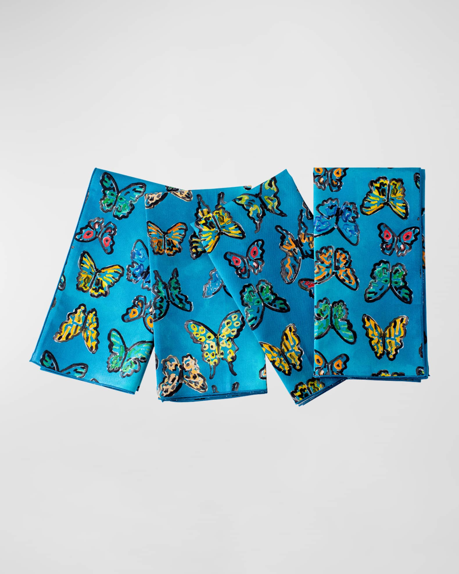 Hunt Slonem Lakeside Butterfly Cotton Dinner Napkin - 20"Sq.
