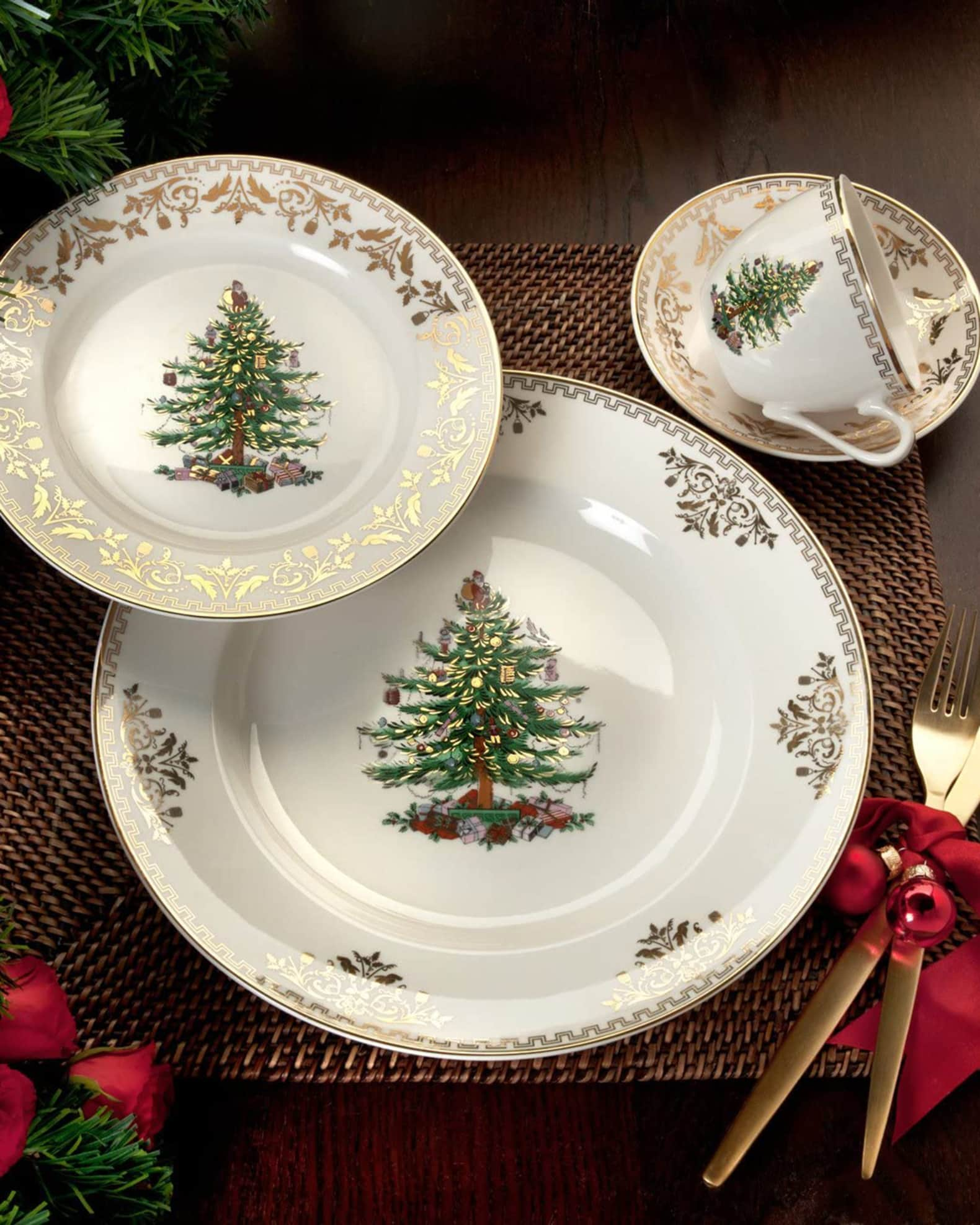 Spode 4-Piece Christmas Tree Glass Tulip Shaped Set 1739123 - The