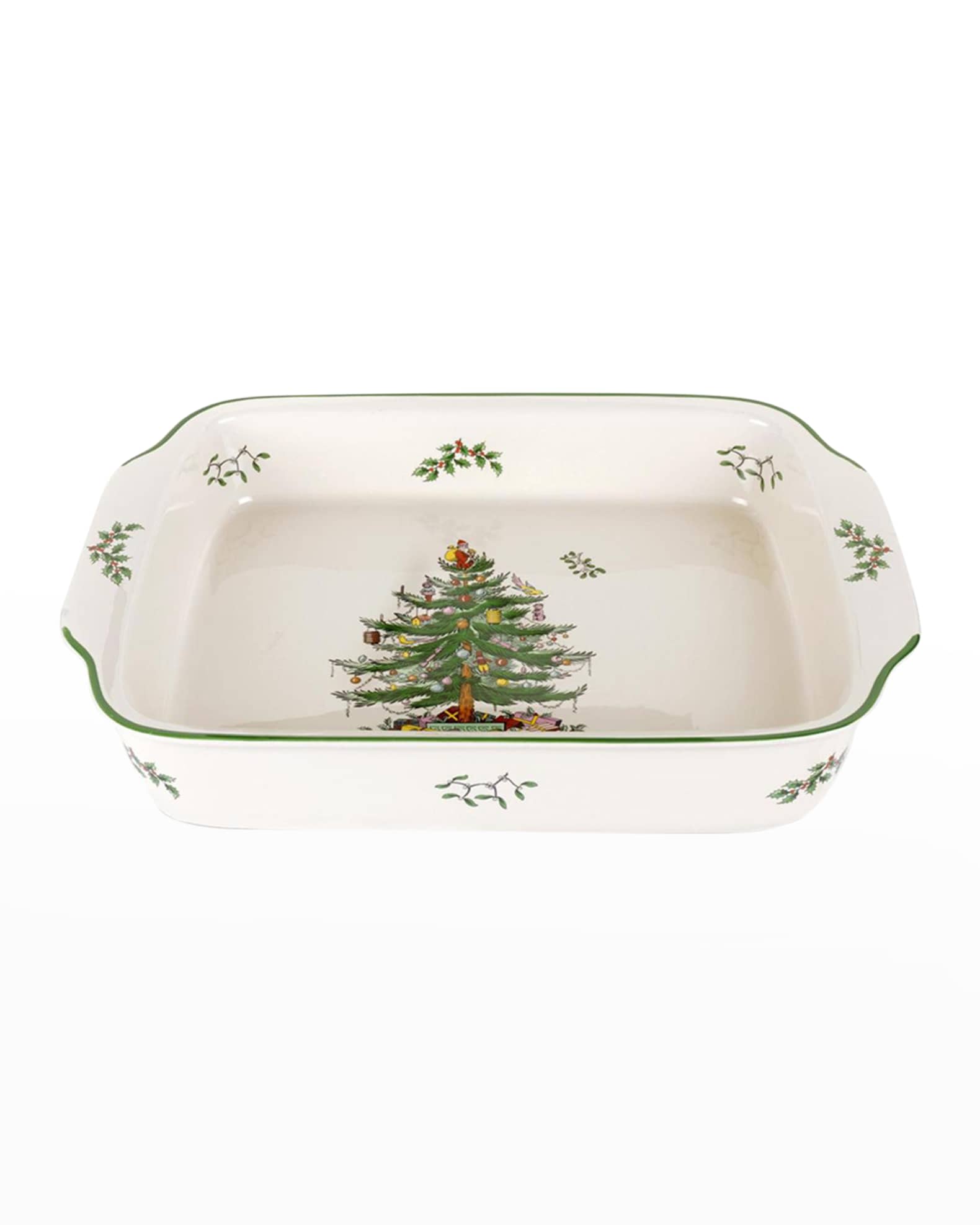 Spode Christmas Tree Rectangular Handled Dish Horchow