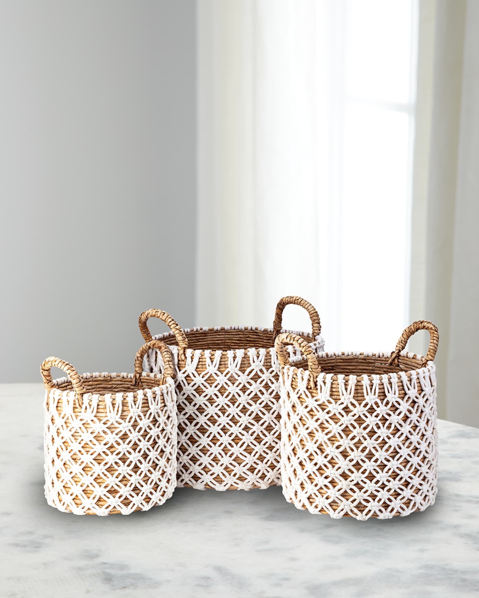 Bradley Banana Leaf Baskets, Set of 3