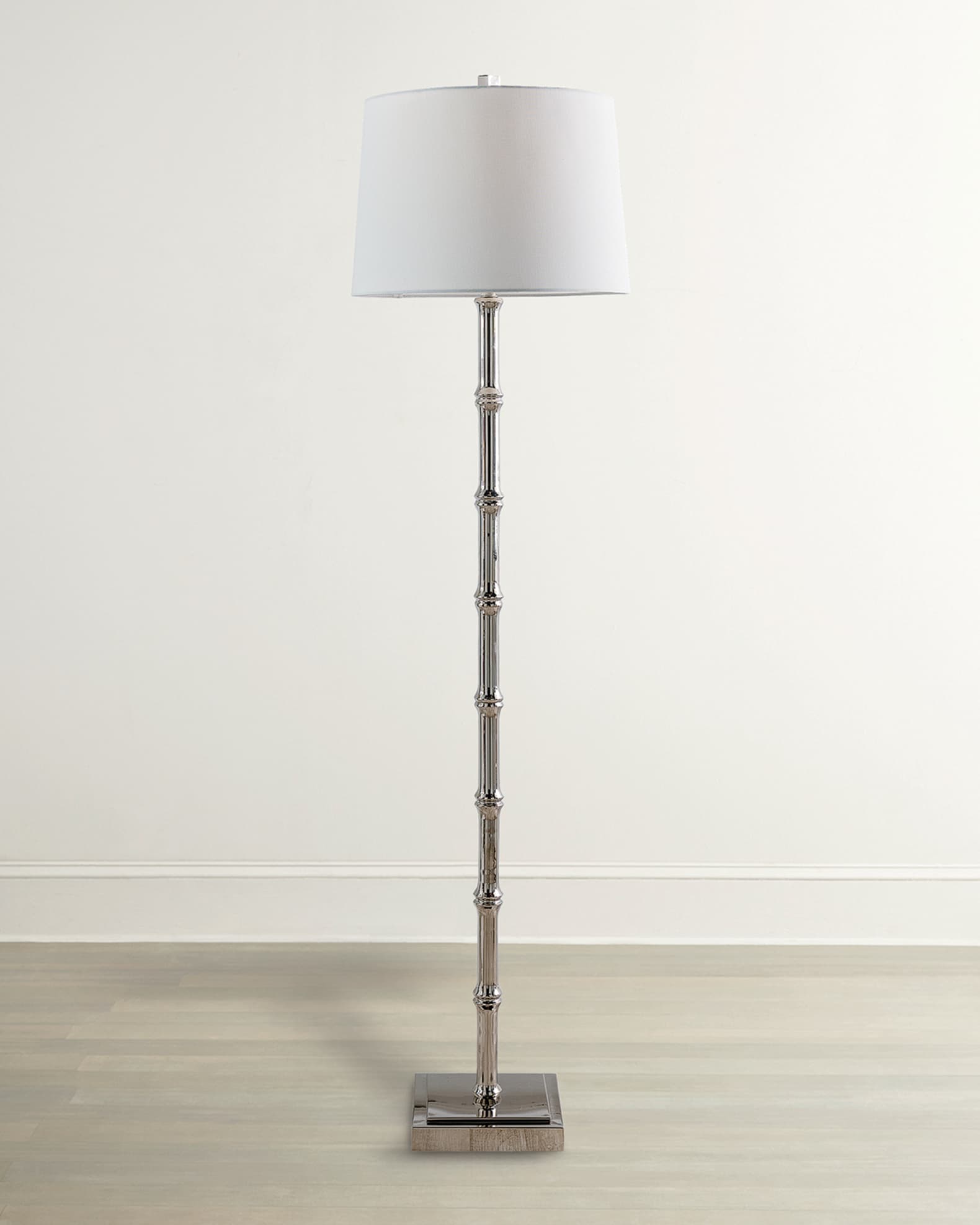 Tomas Brass Floor Lamps, Brushed Nickel Floor Lamp