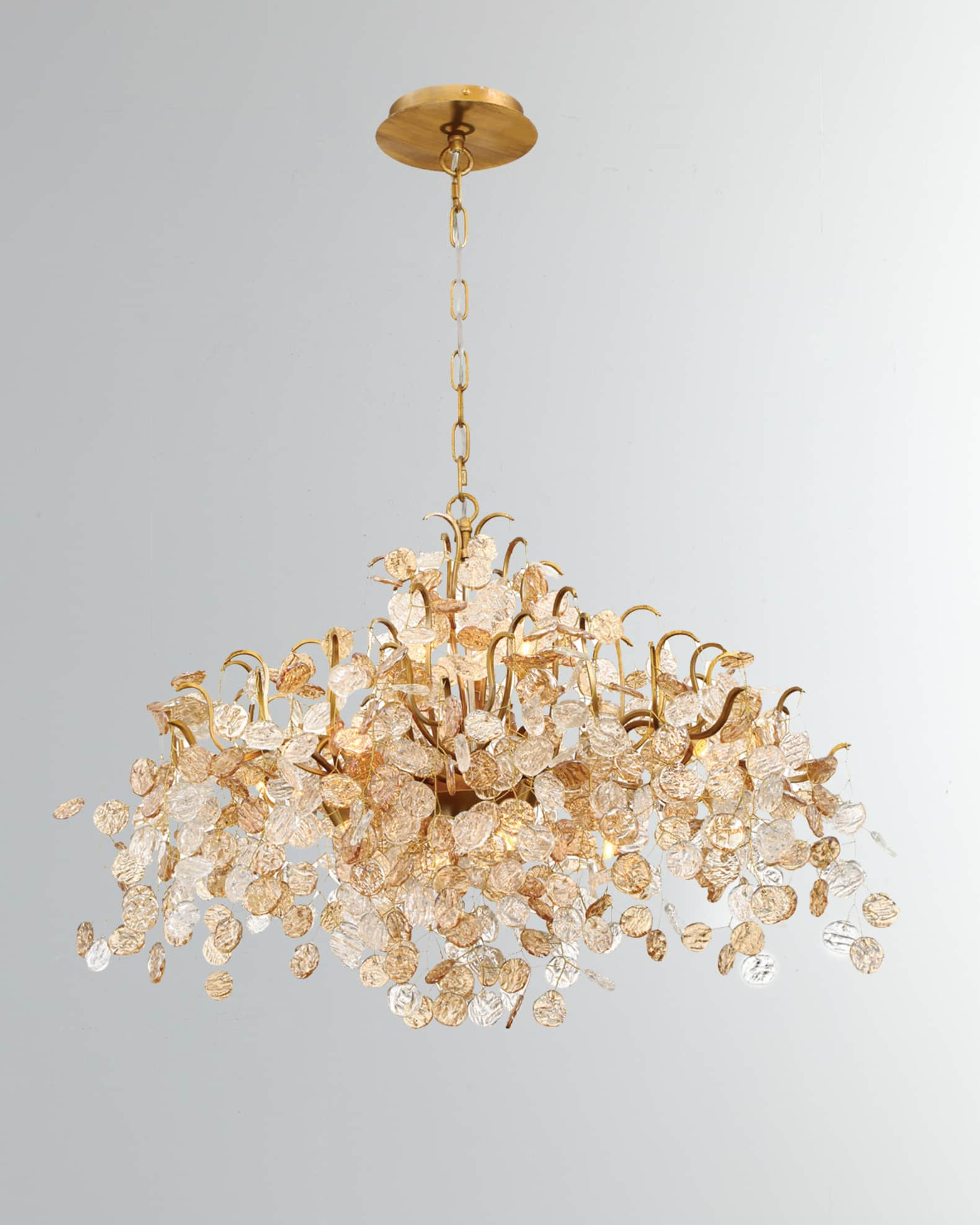 Visual Comfort Signature Antigua XL Drum Chandelier in Antique Brass &  Natural Abaca by Chapman & Myers