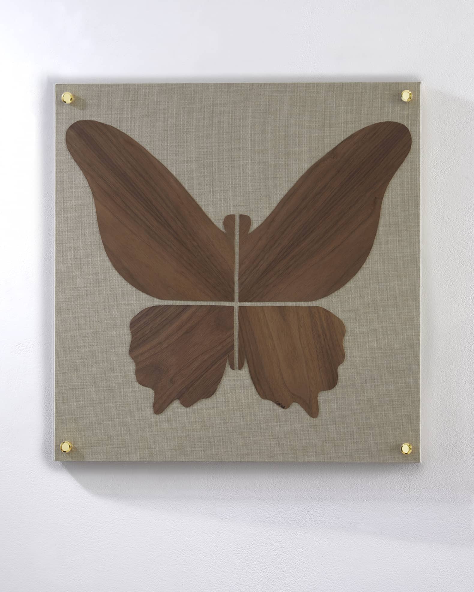Tommy Mitchell Walnut Butterfly Artwork 