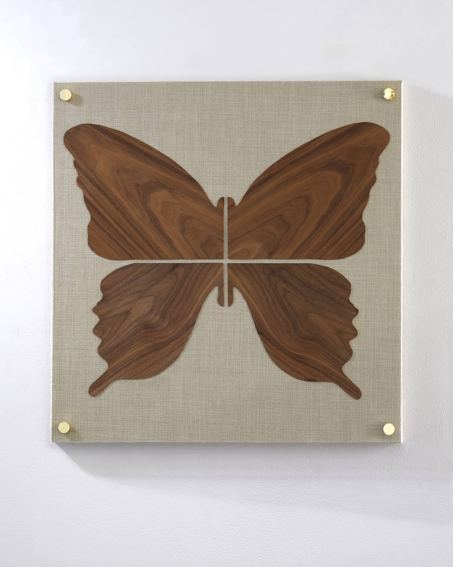 Tommy Mitchell Walnut Butterfly Artwork