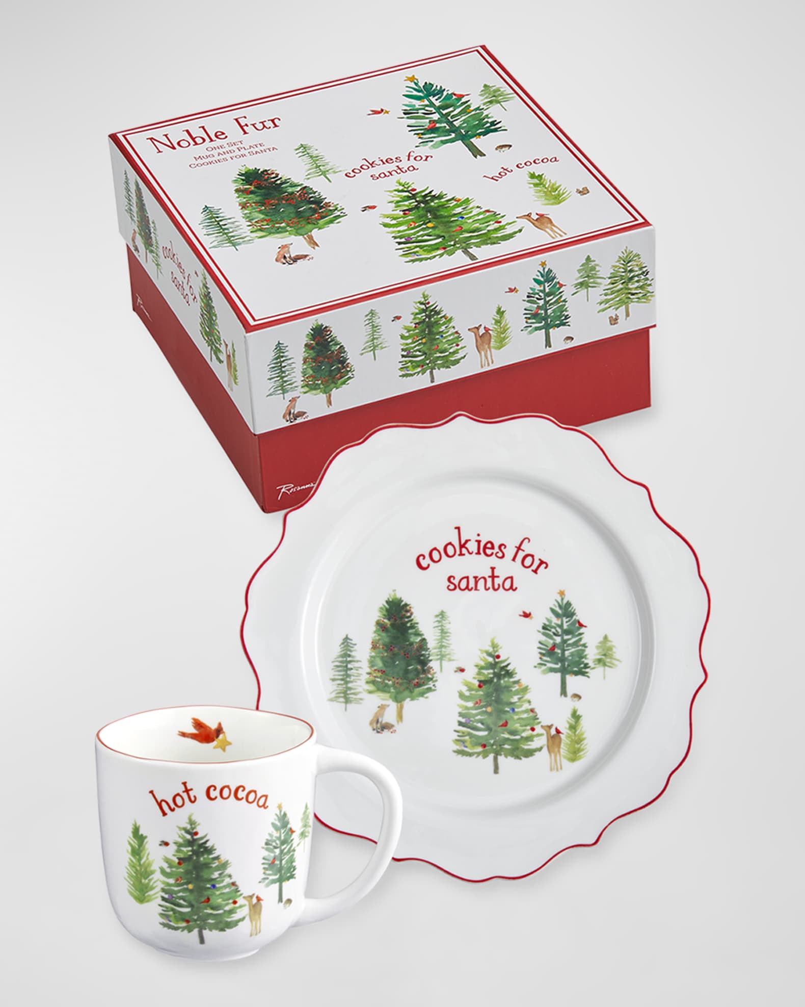 Santa plate and mug set best sale