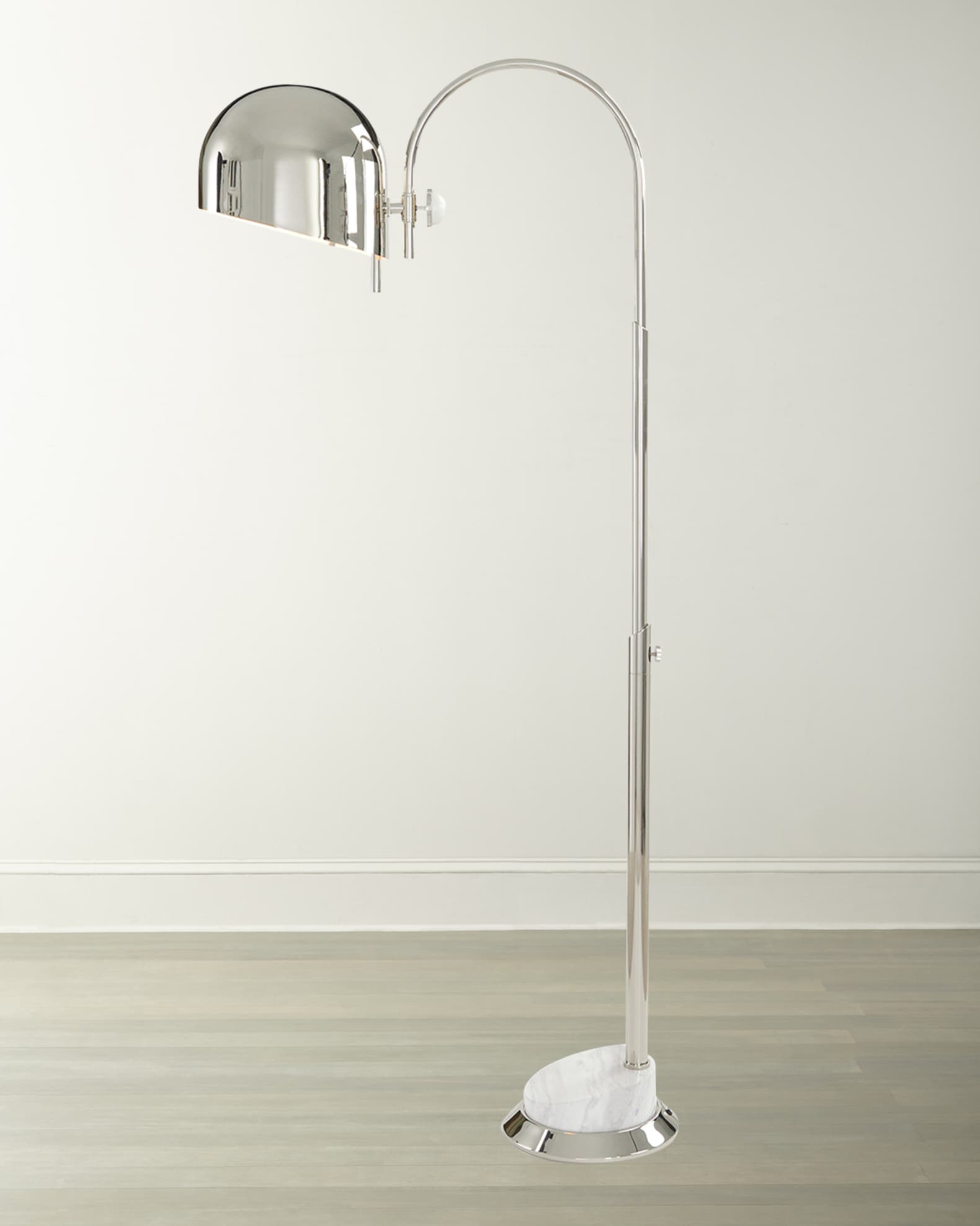 Chrome industrial floor lamp hot sale