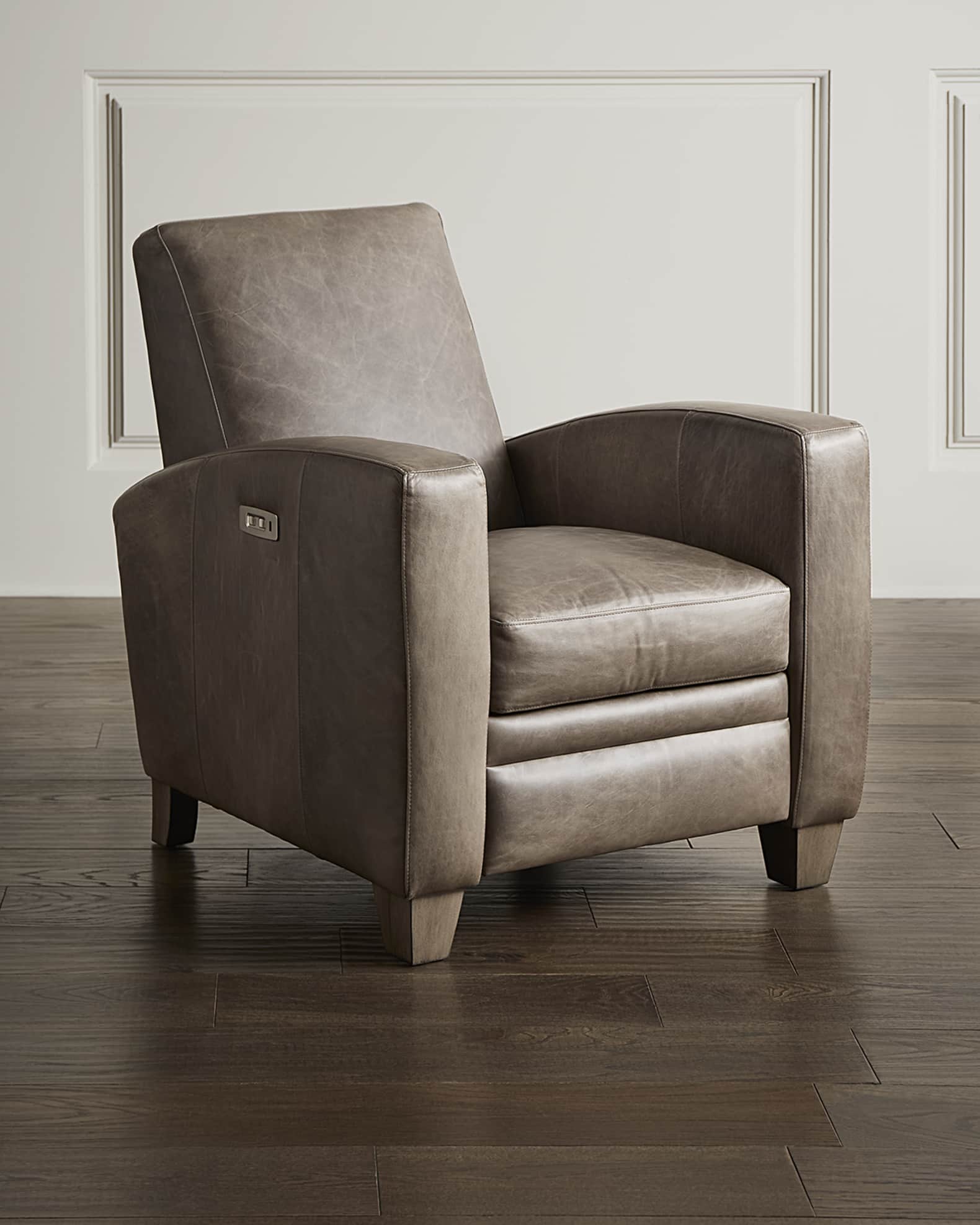 Bernhardt Ashton Leather Power Motion Recliner Horchow