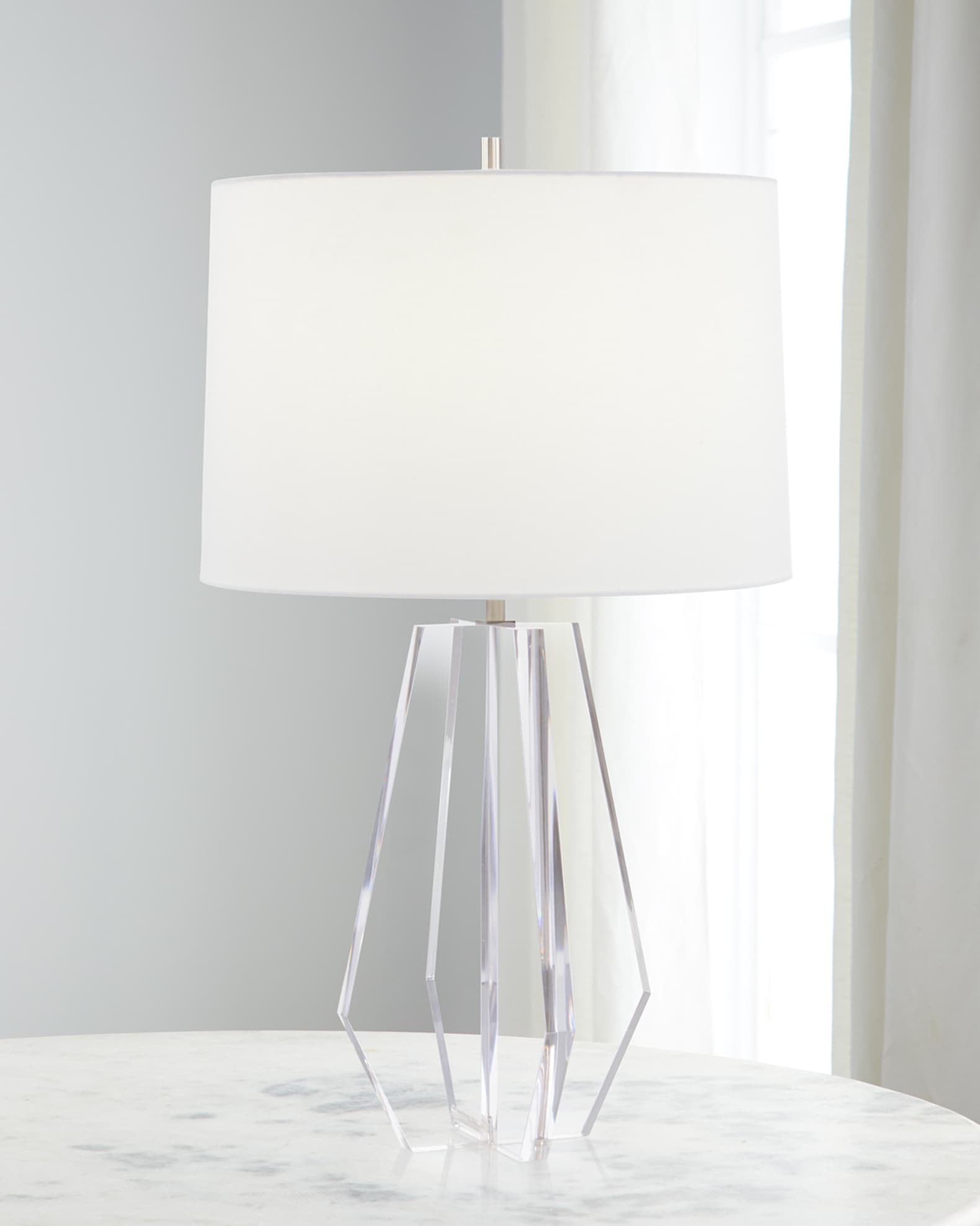 Clear acrylic sale table lamp