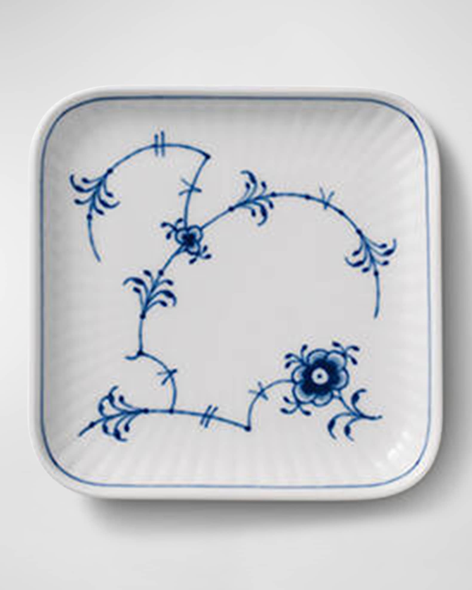 Royal Copenhagen Blue Fluted Square Plate, Small 