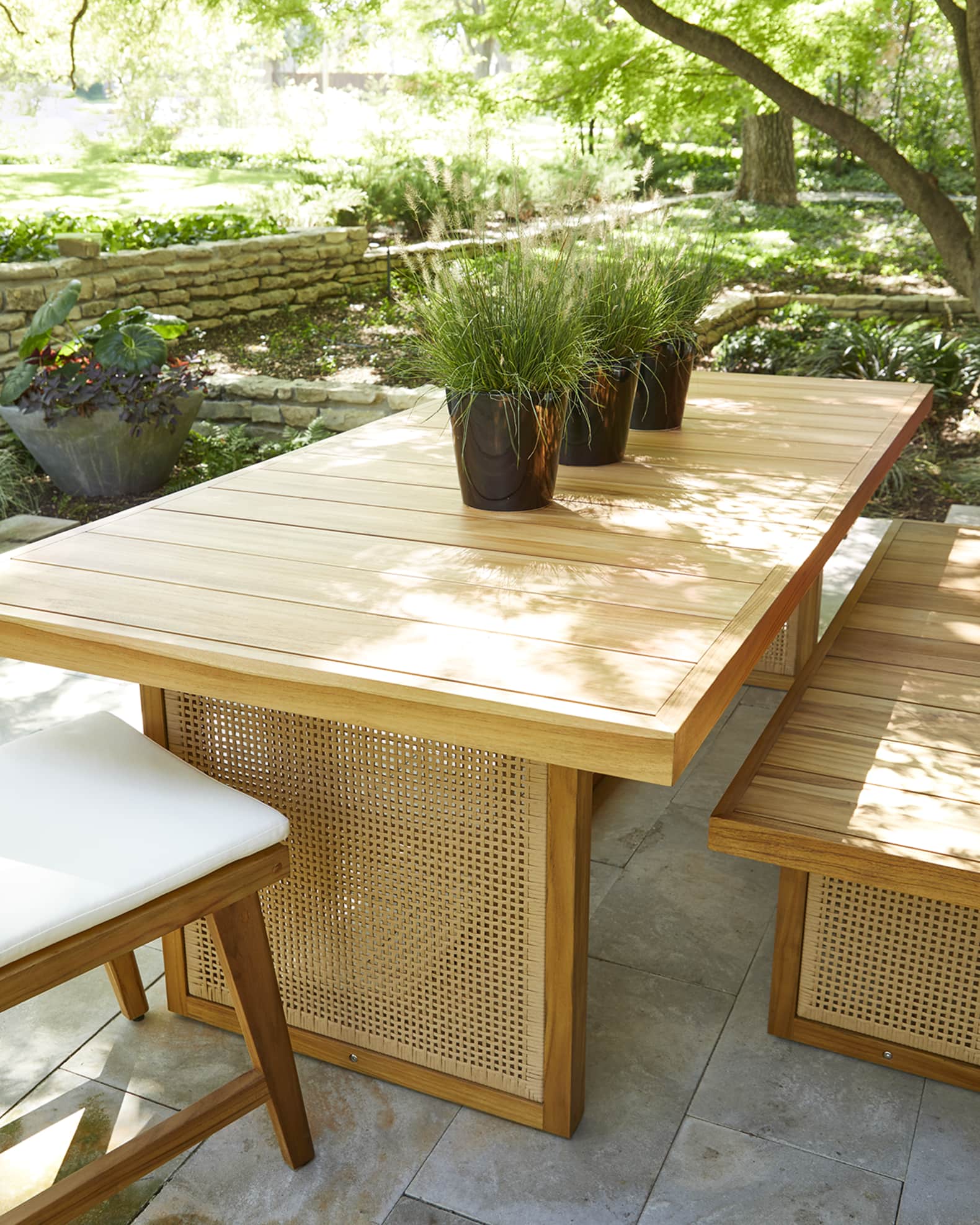Luxury outdoor on sale dining table