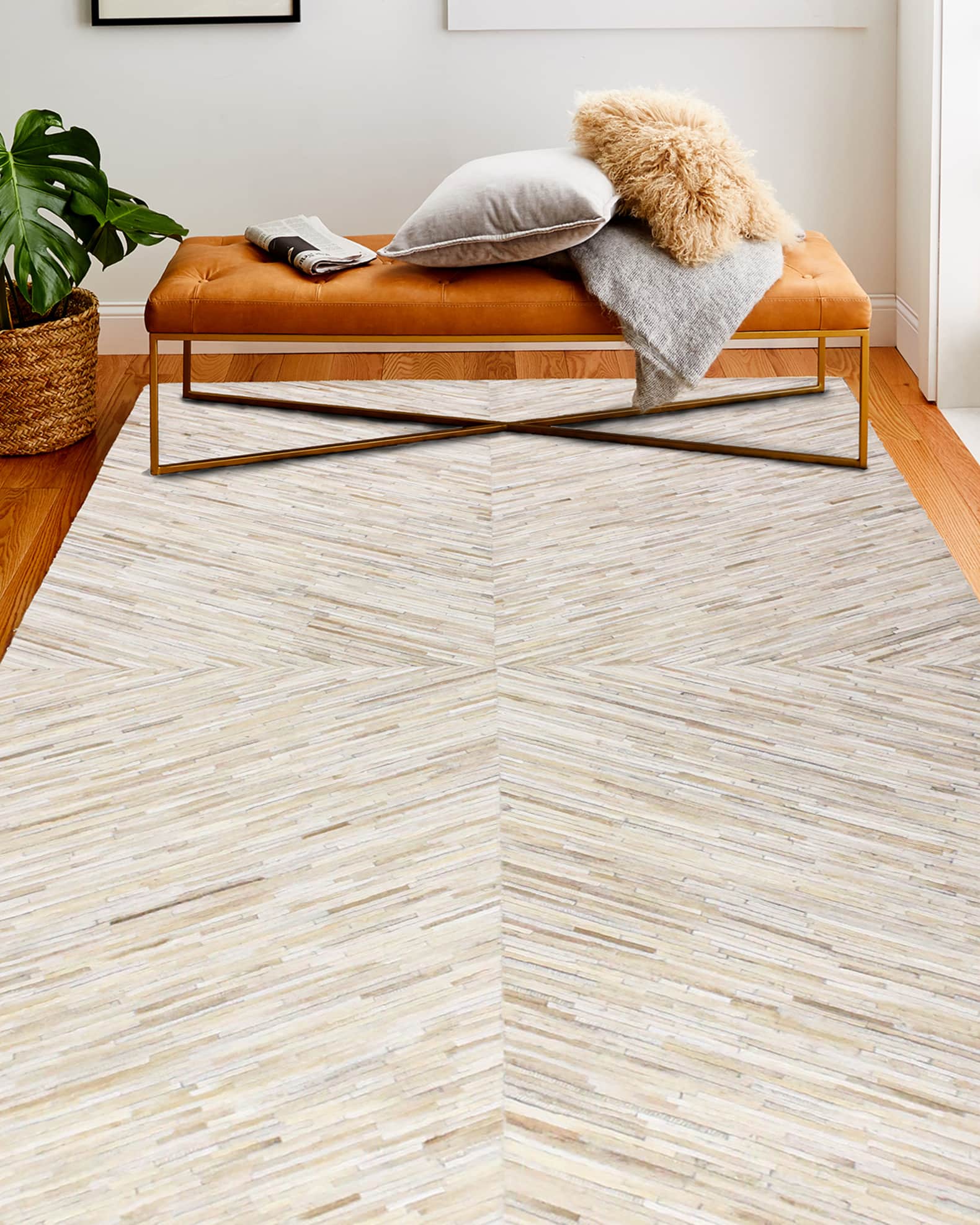 Juliet Hair Hide Rug, 8' x 10'