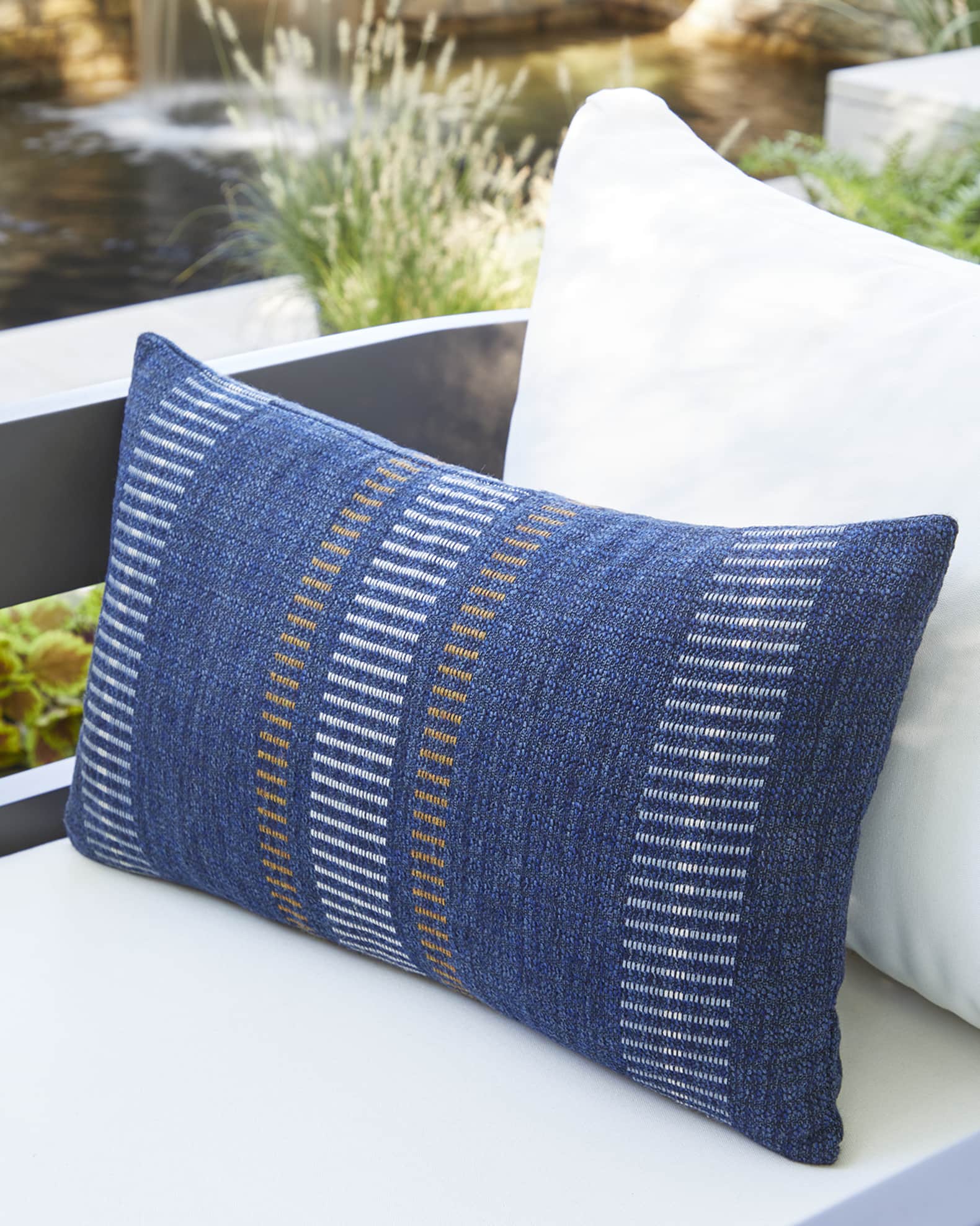 Outdoor lumbar pillows top