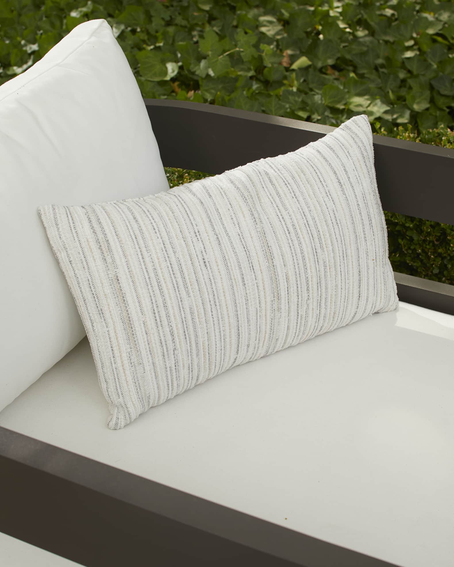 Elaine Smith Luxe Stripe Outdoor Lumbar Pillow Horchow