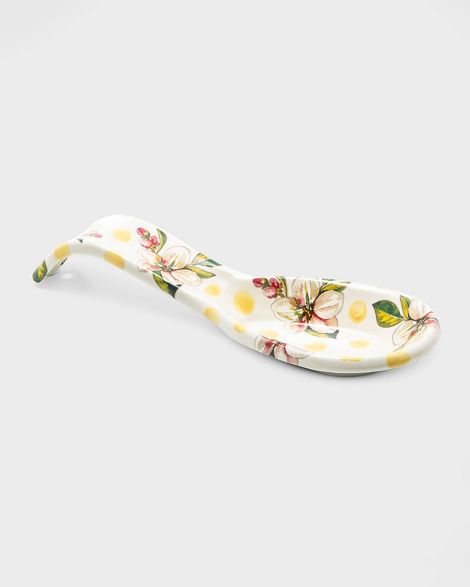 MacKenzieChilds Wildflowers Yellow Enamel Spoon Rest Horchow