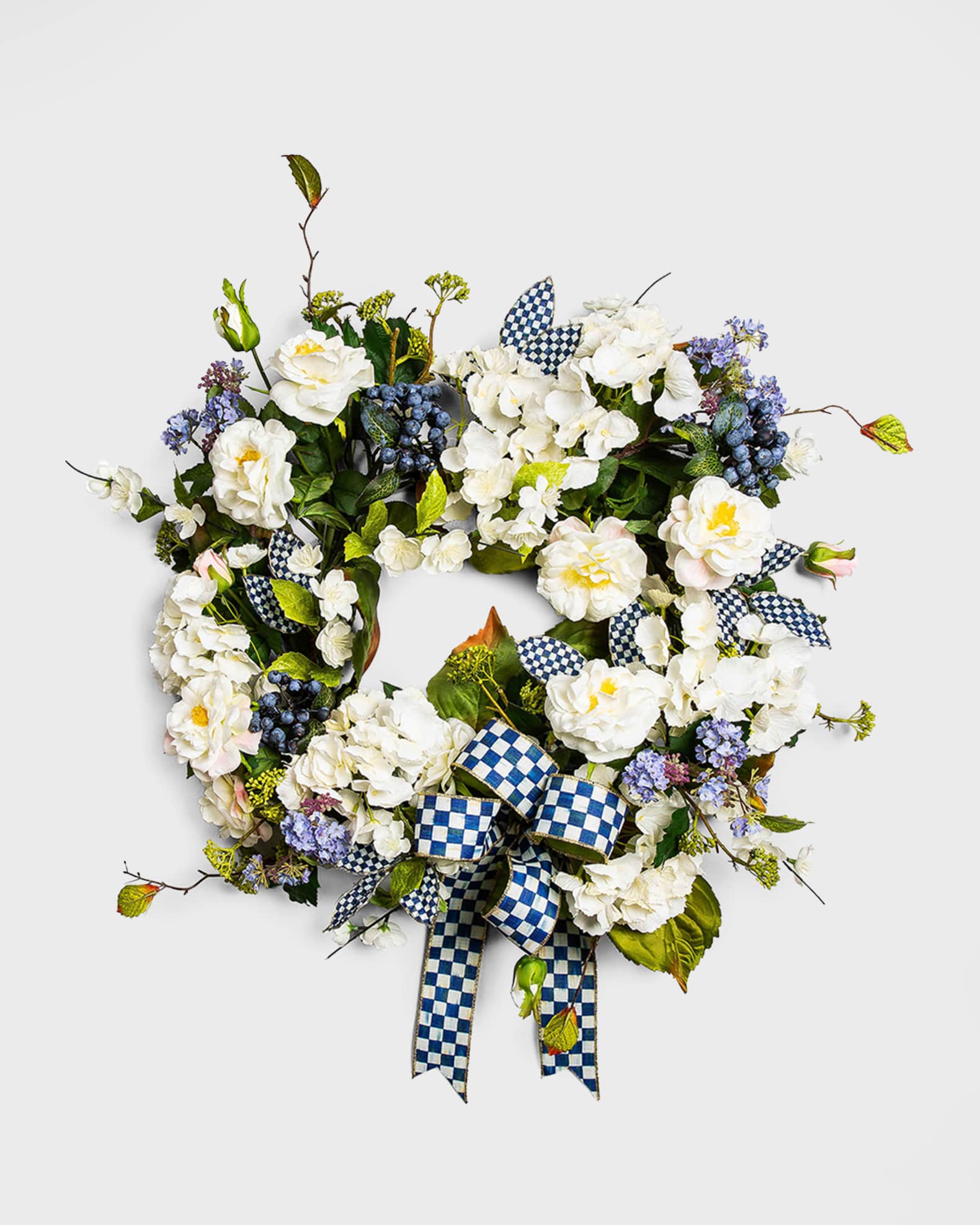 MacKenzieChilds 27" Royal Fresh Cut Wreath Horchow