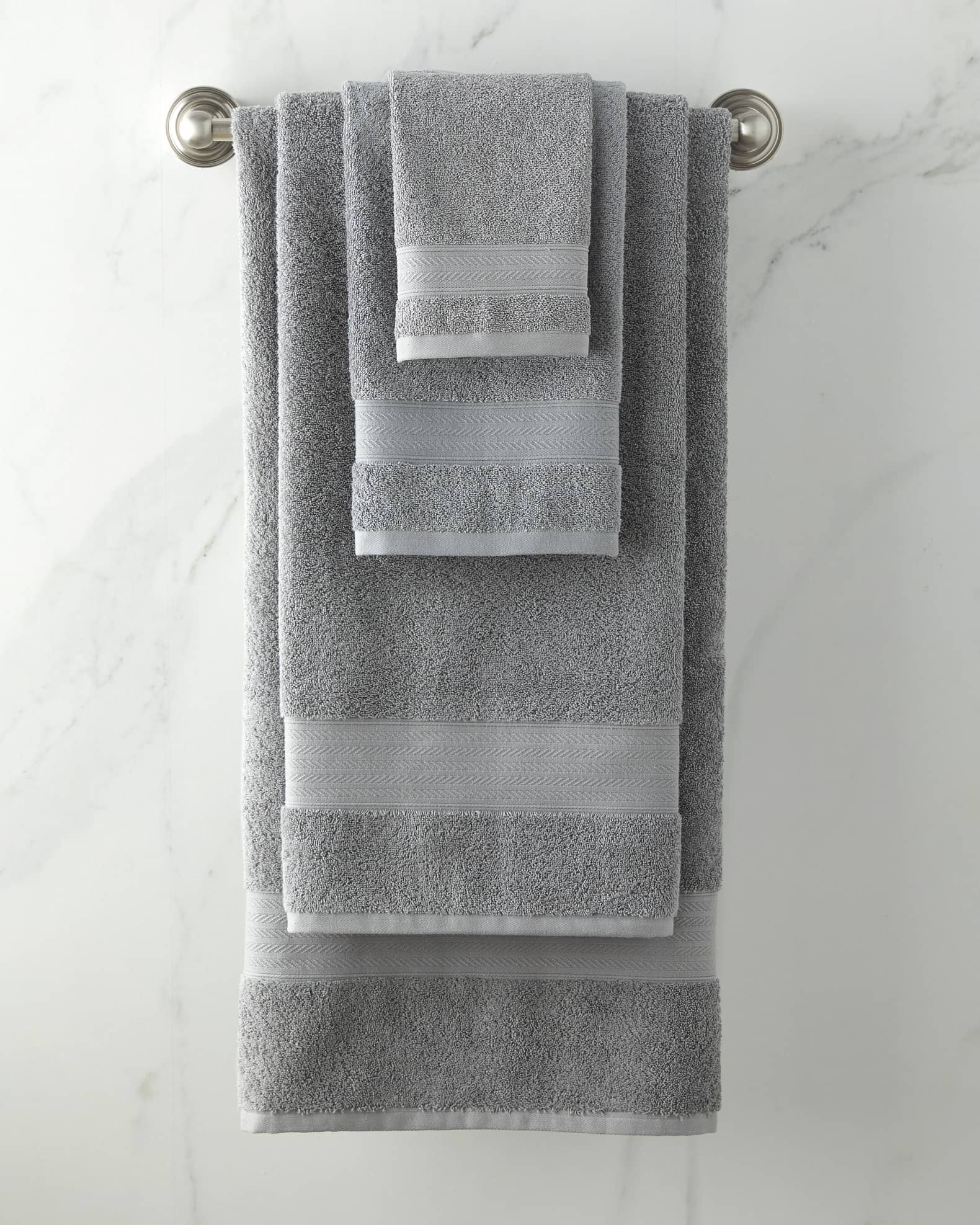 Luxury Gray Washcloth, Cotton Sold by at Home