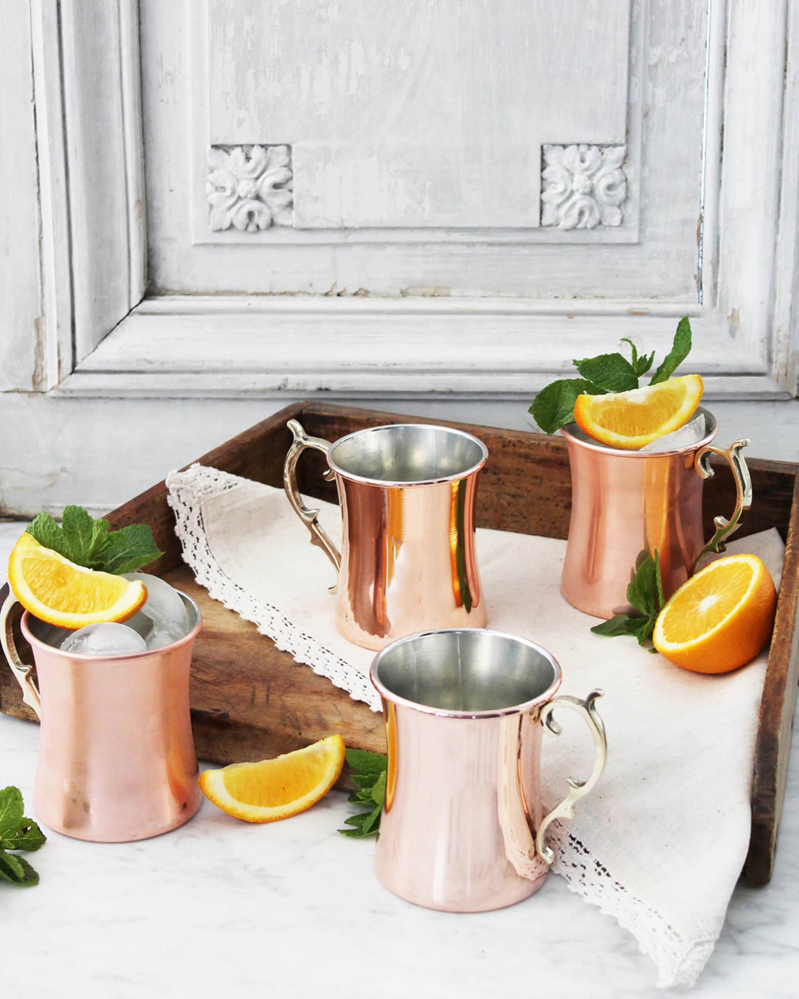 Coppermill Kitchen Vintage-Inspired Cocktail Mugs, Set of 4 