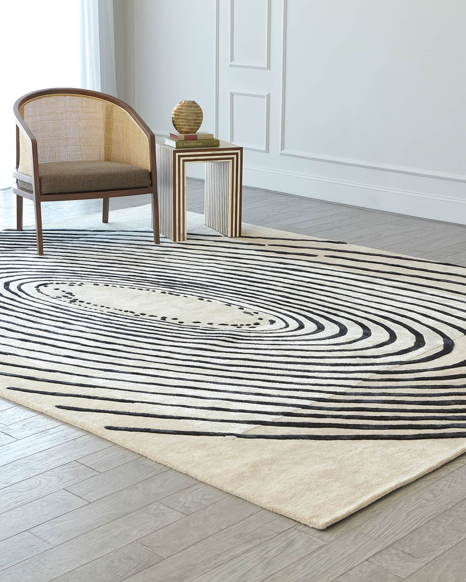 Global Views Concentric Circles Hand-Tufted Rug, 9' x 12'