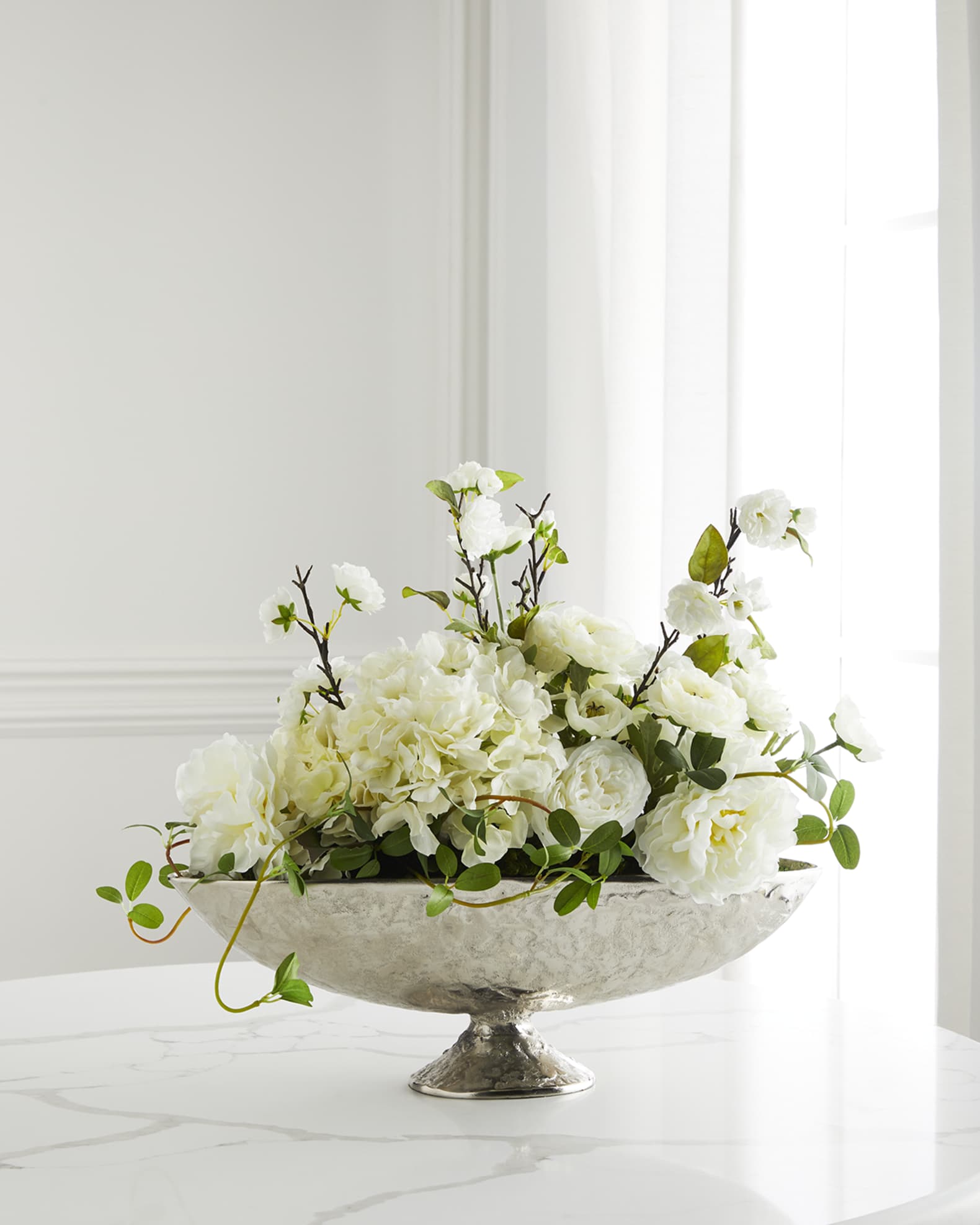 John-Richard Collection Silver Moonlight Faux-Floral Arrangement 
