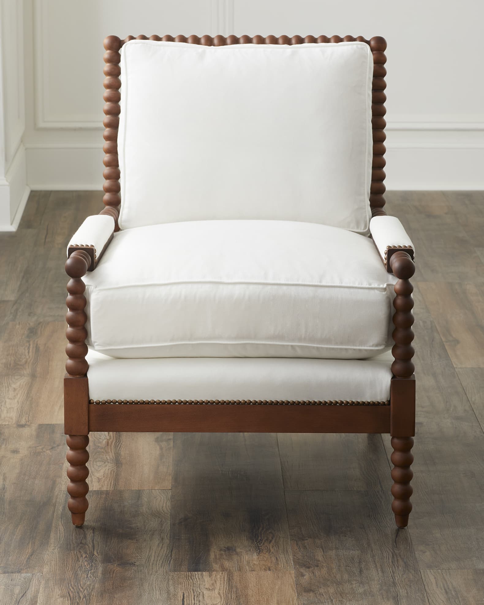 Spindle arm discount accent chair