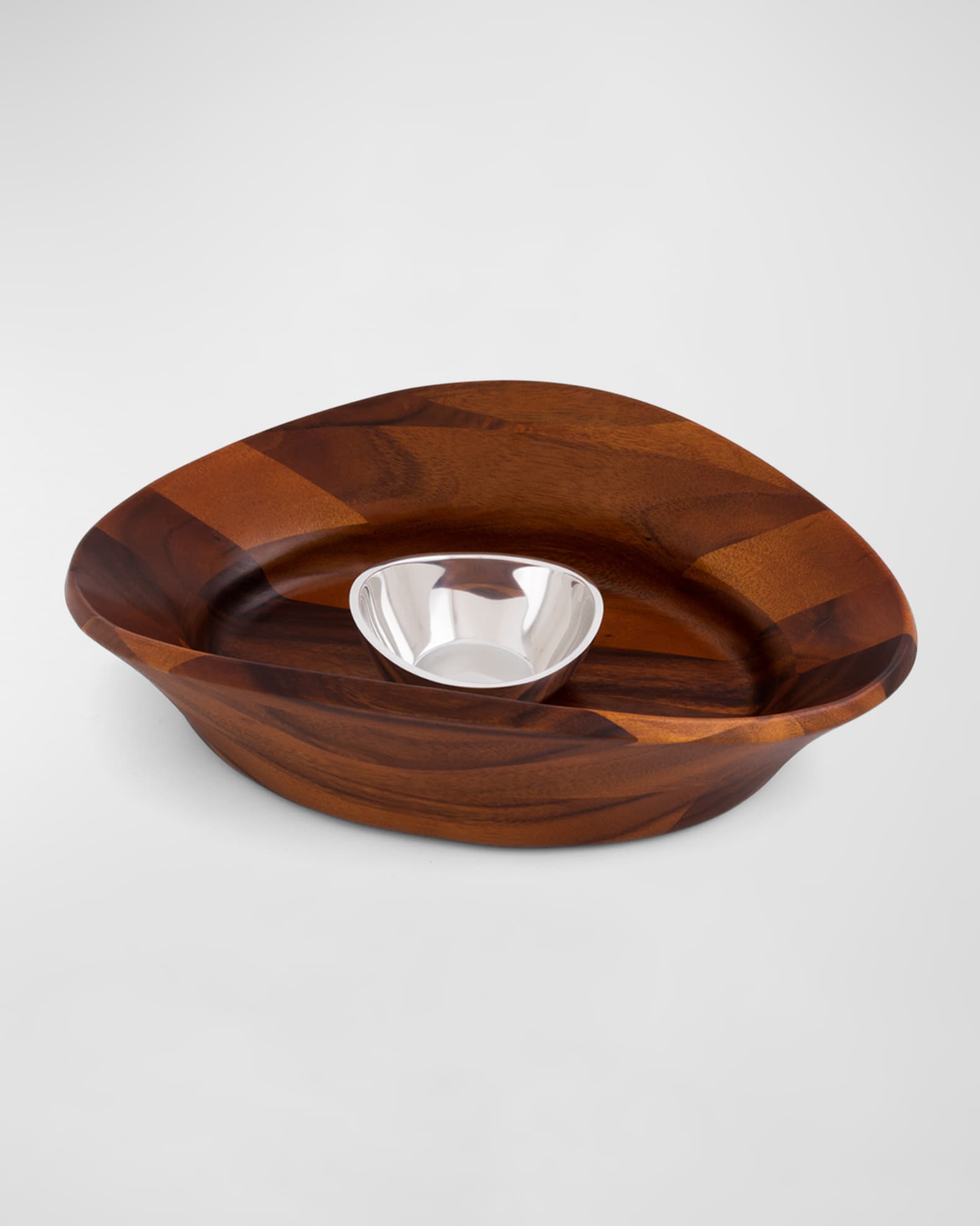 Nambe Ripple Chip & Dip Bowls Horchow