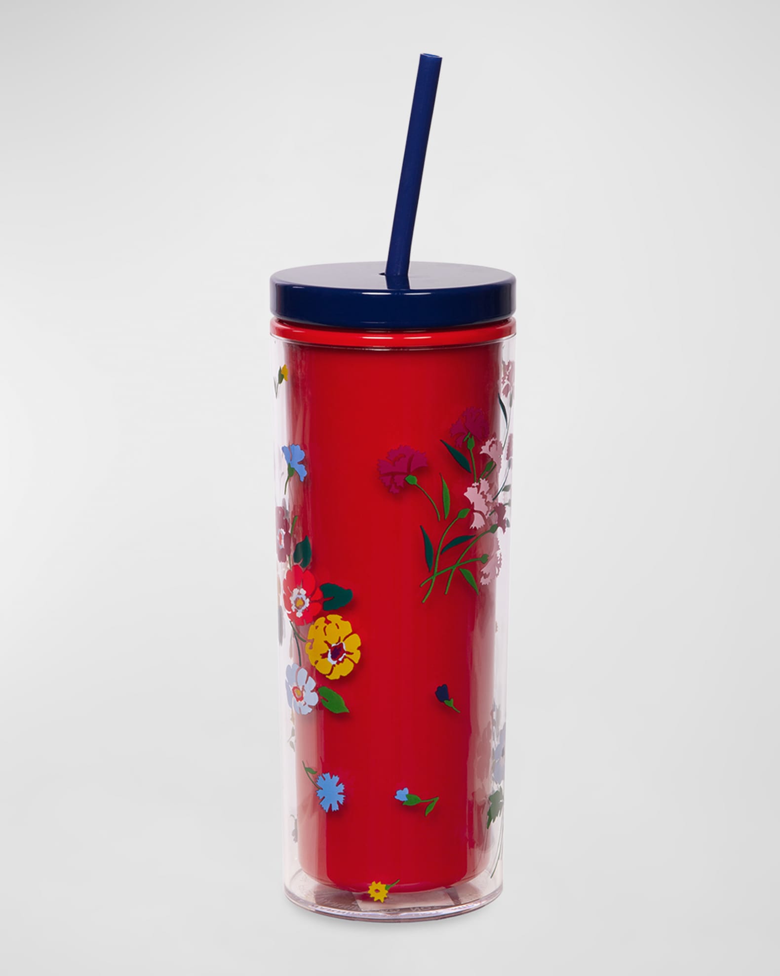 kate spade new york acrylic tumbler with straw, bouquet toss