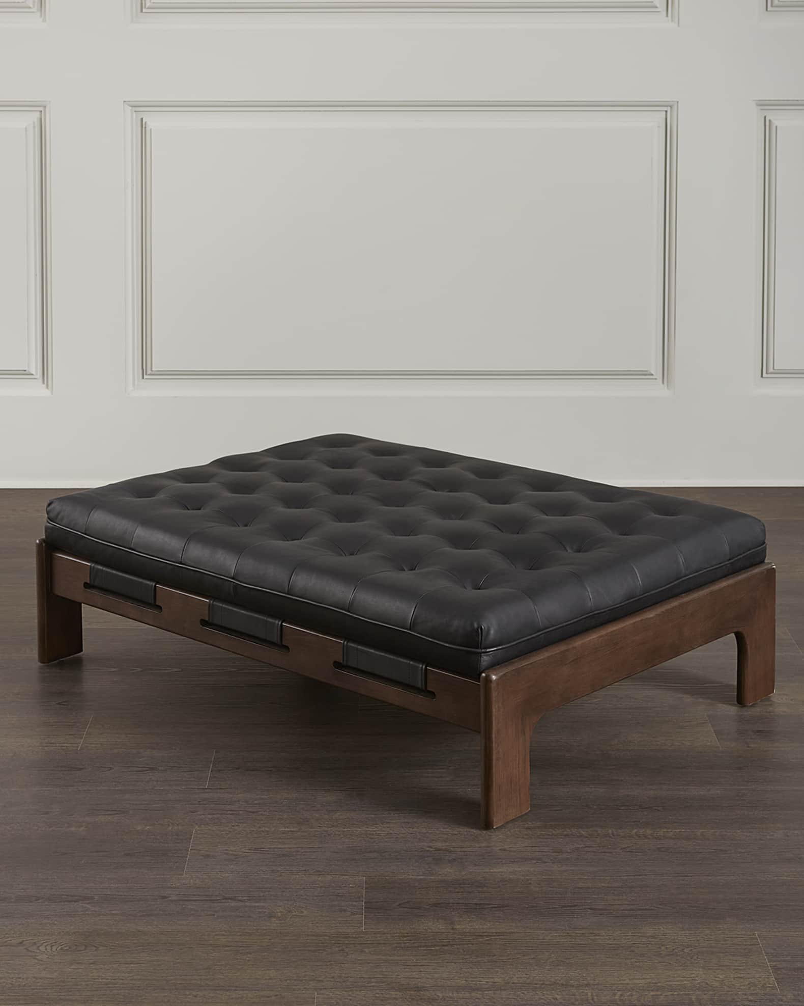 Four hands discount leather ottoman