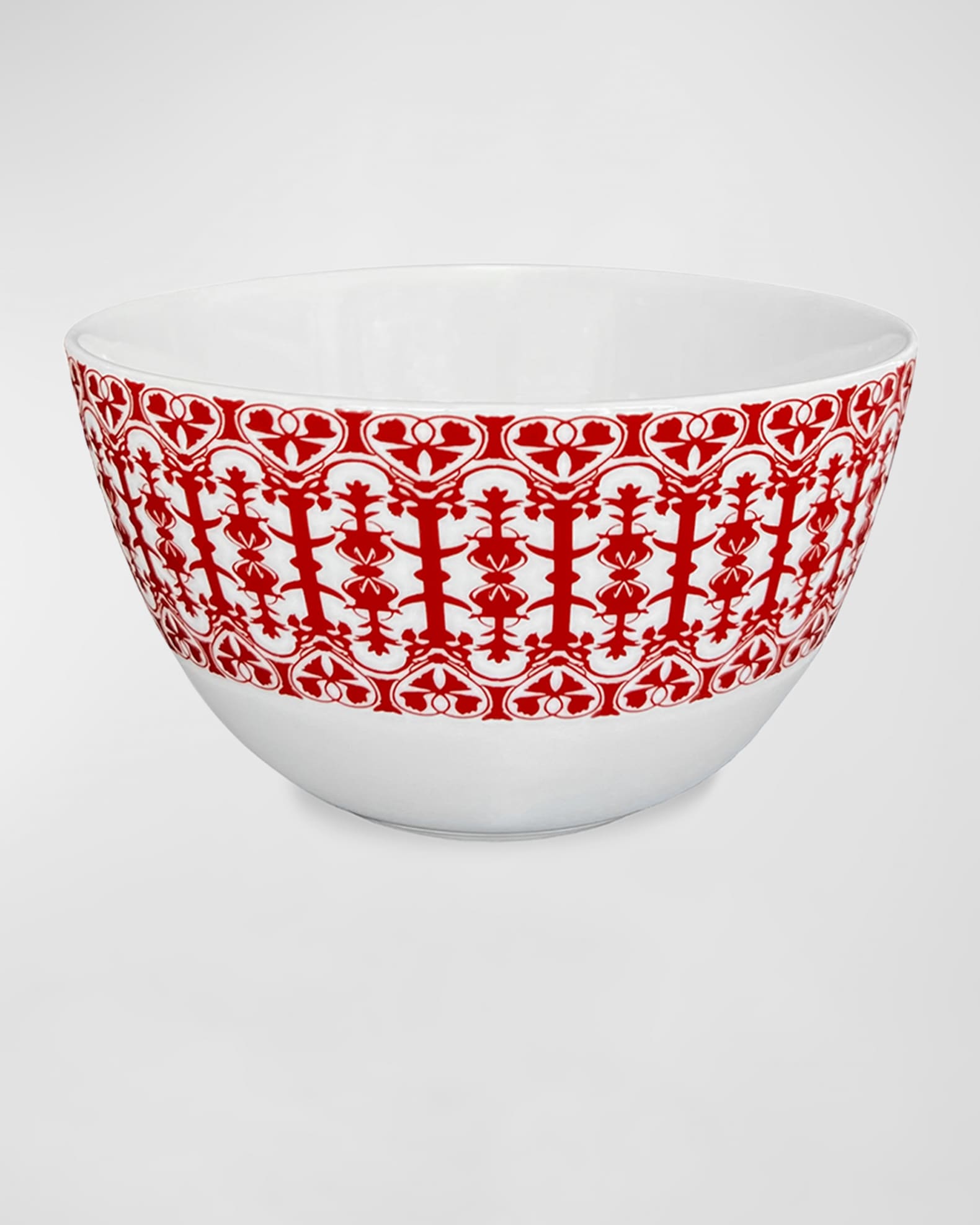Caskata Casablanca Crimson Tall Cereal Bowls, Set of 4