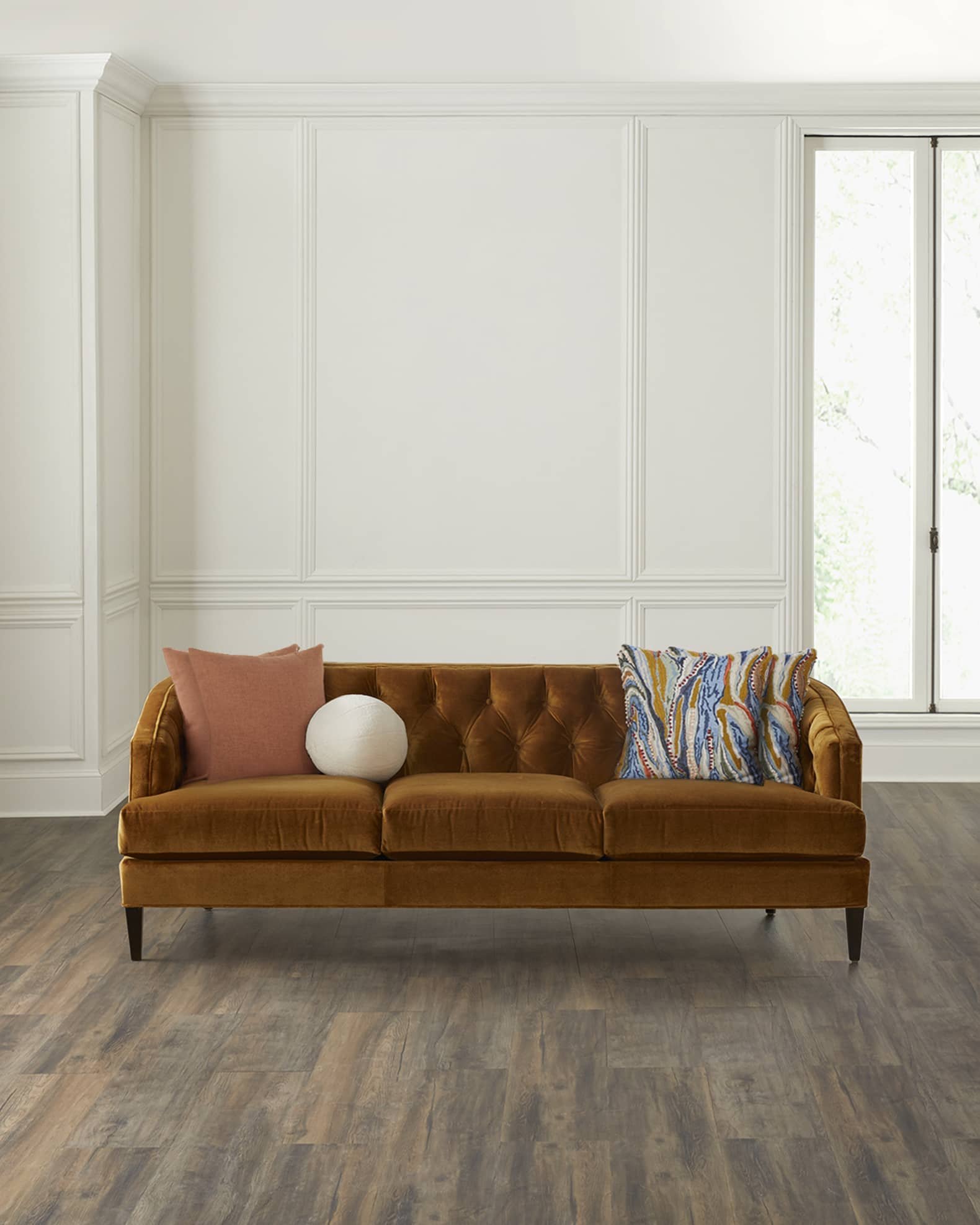 Tufted store back couch