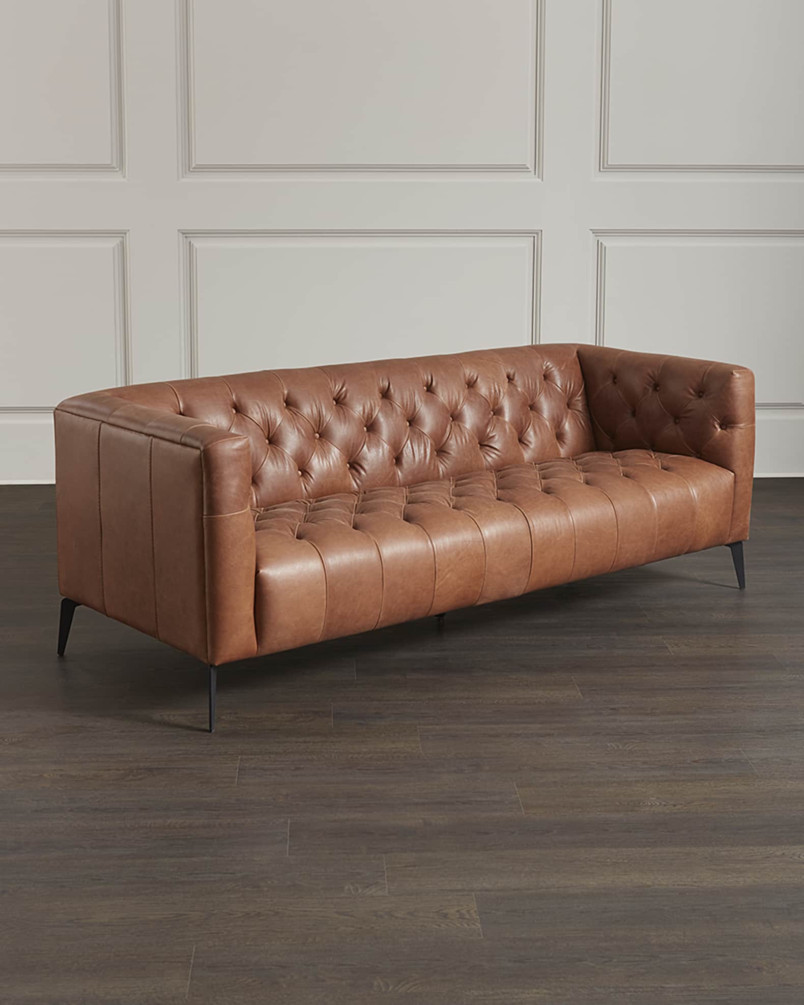 Low slung leather chair hot sale
