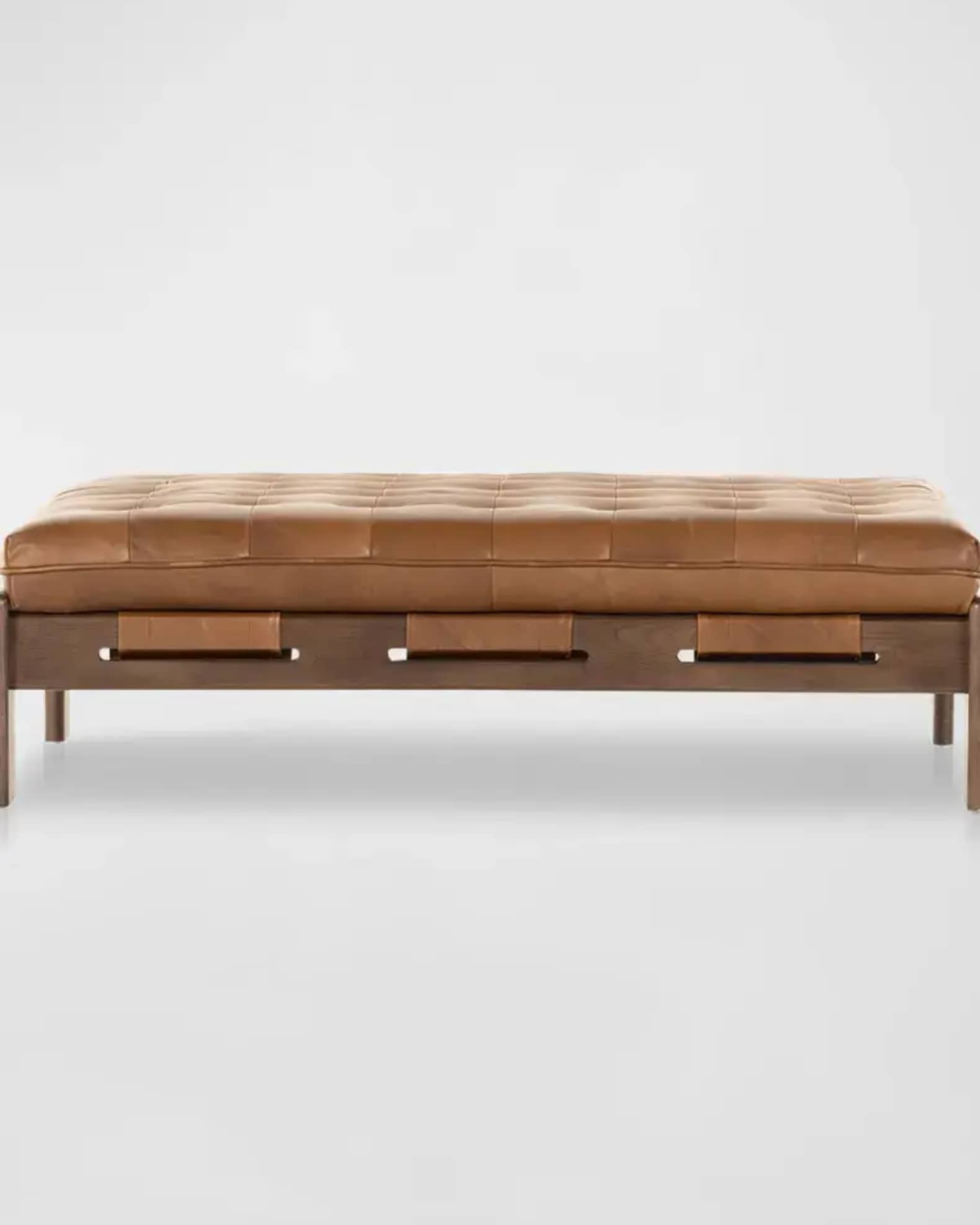 Four hands clearance leather ottoman
