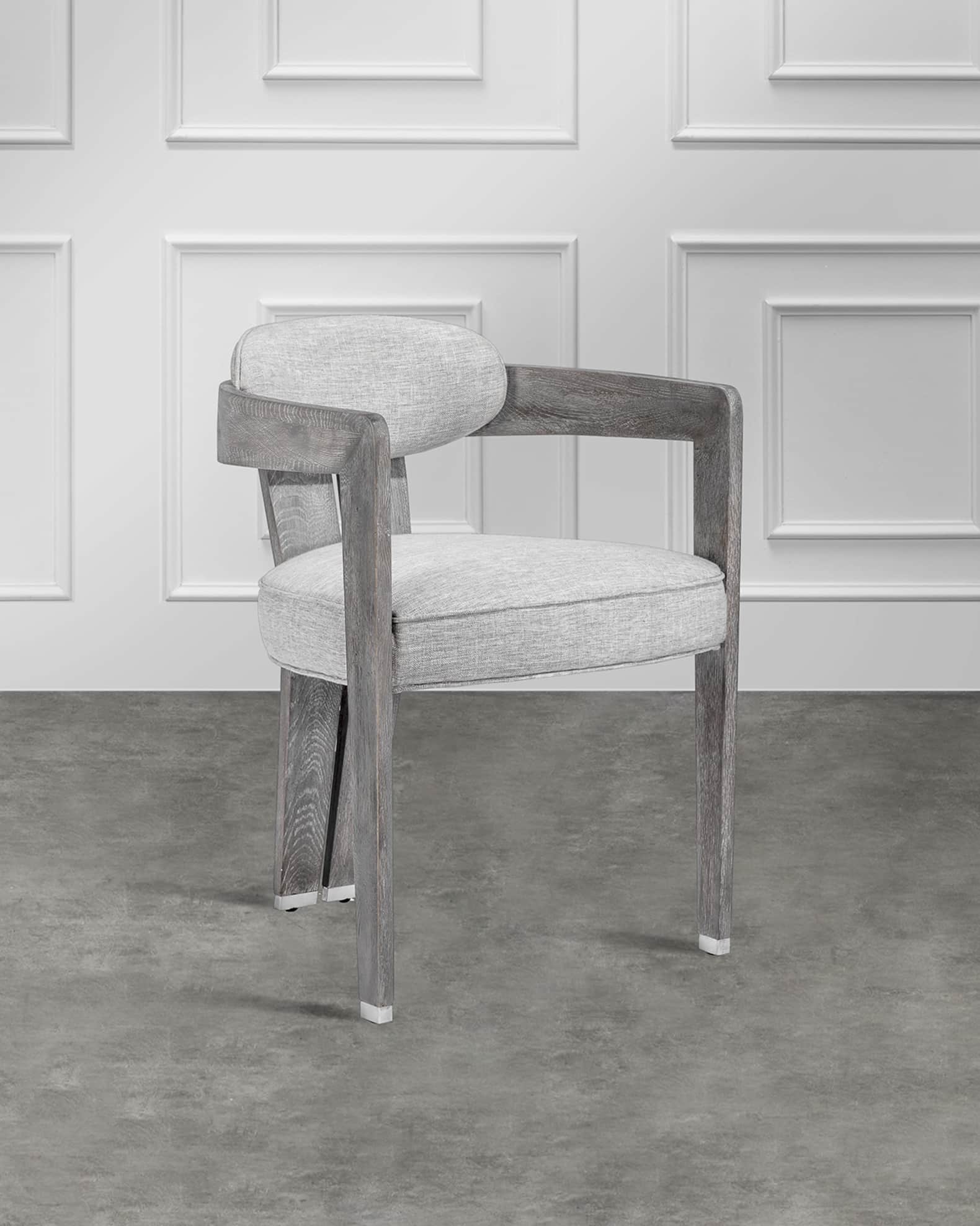 Interlude Home Maryl Linen Dining Chair - Gray