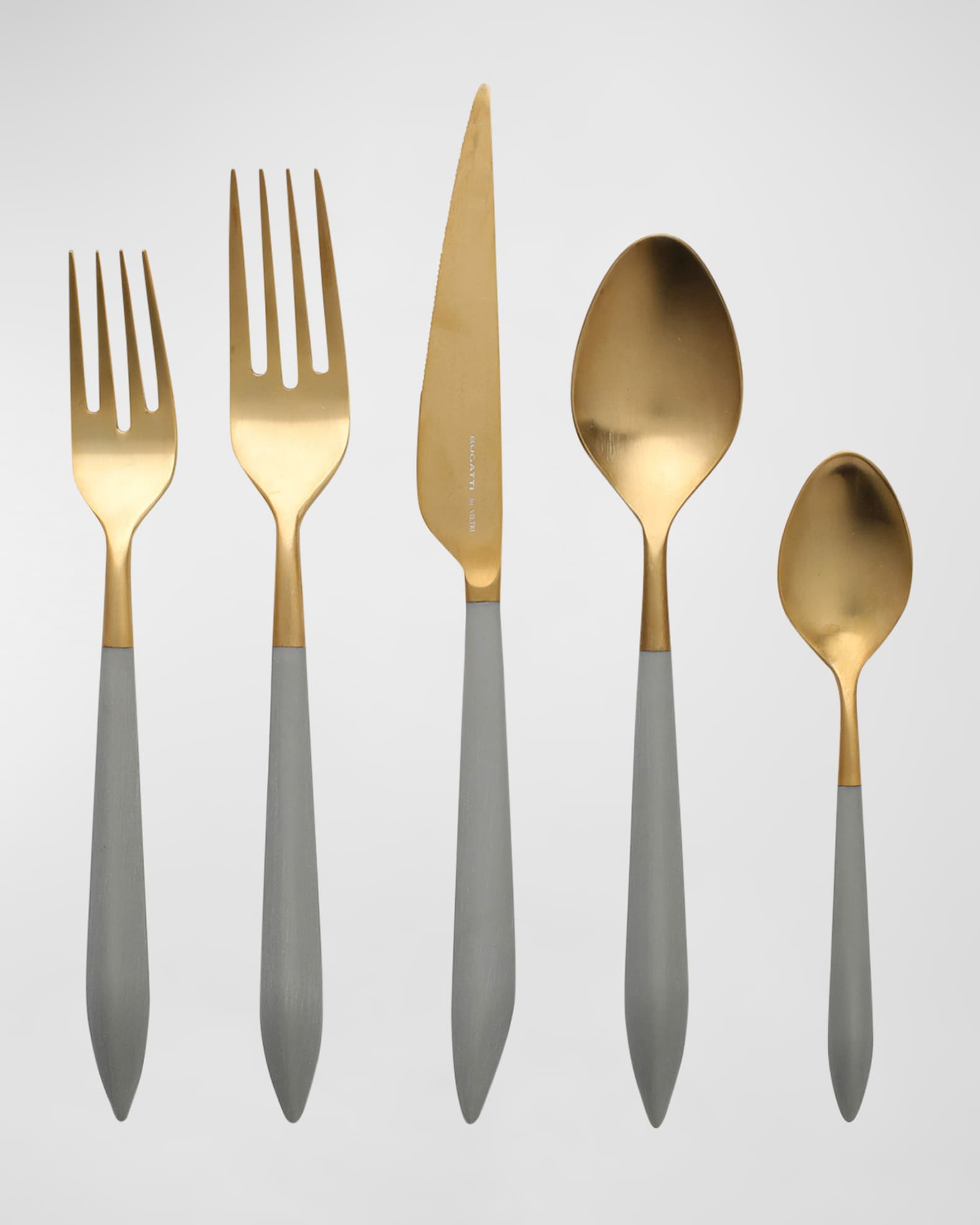 Vietri Ares Oro & Black 5-Piece Flatware Place Setting