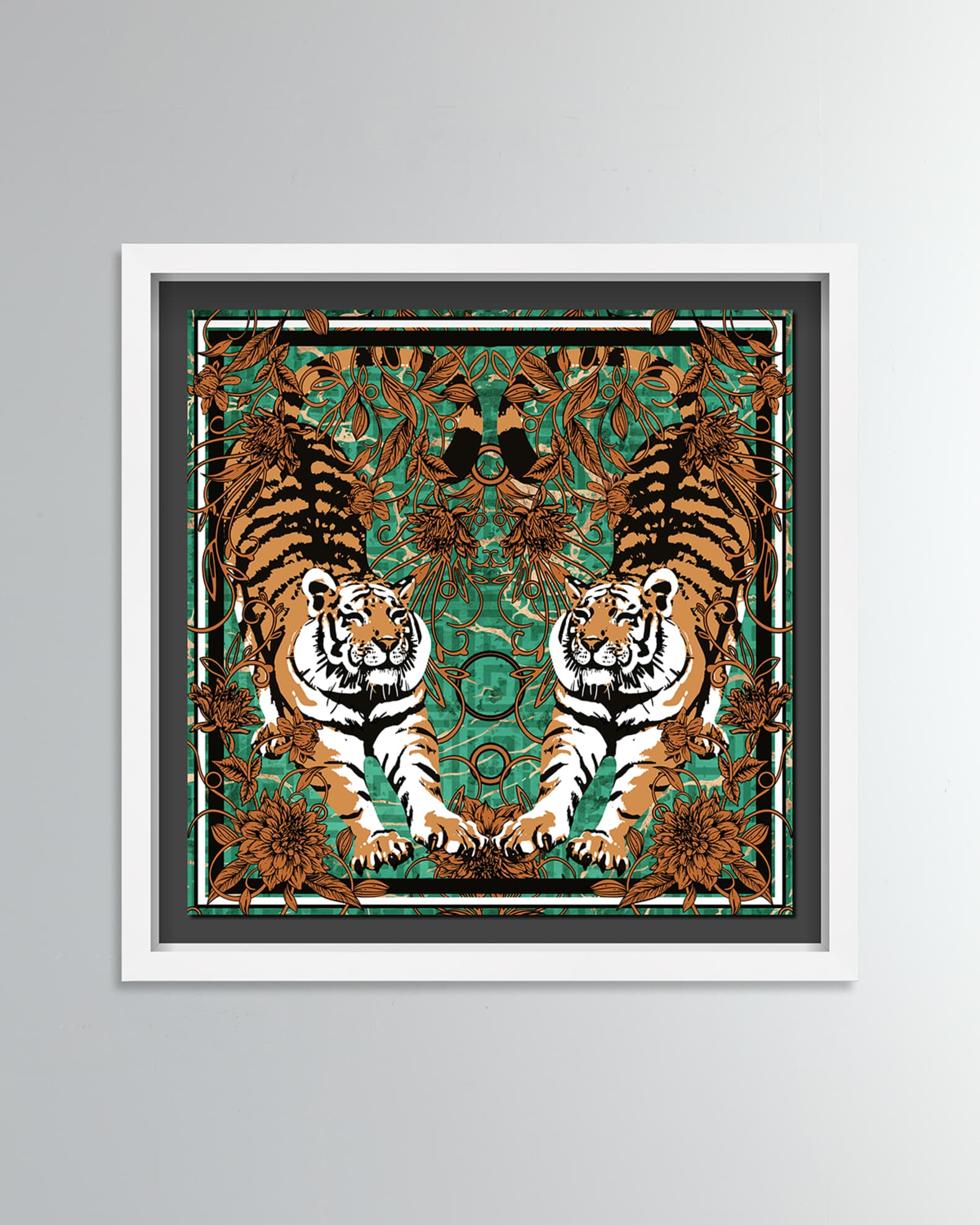 The Oliver Gal Artist Co. Emerald Tiger Pair Giclee Art Print
