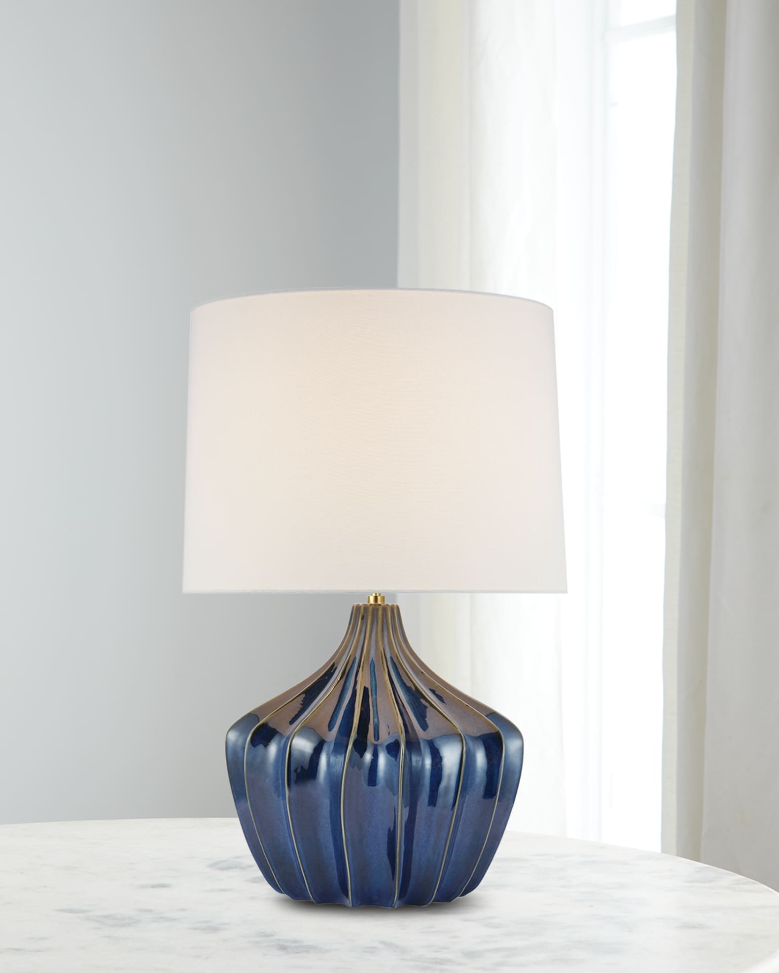 Large blue lamp top