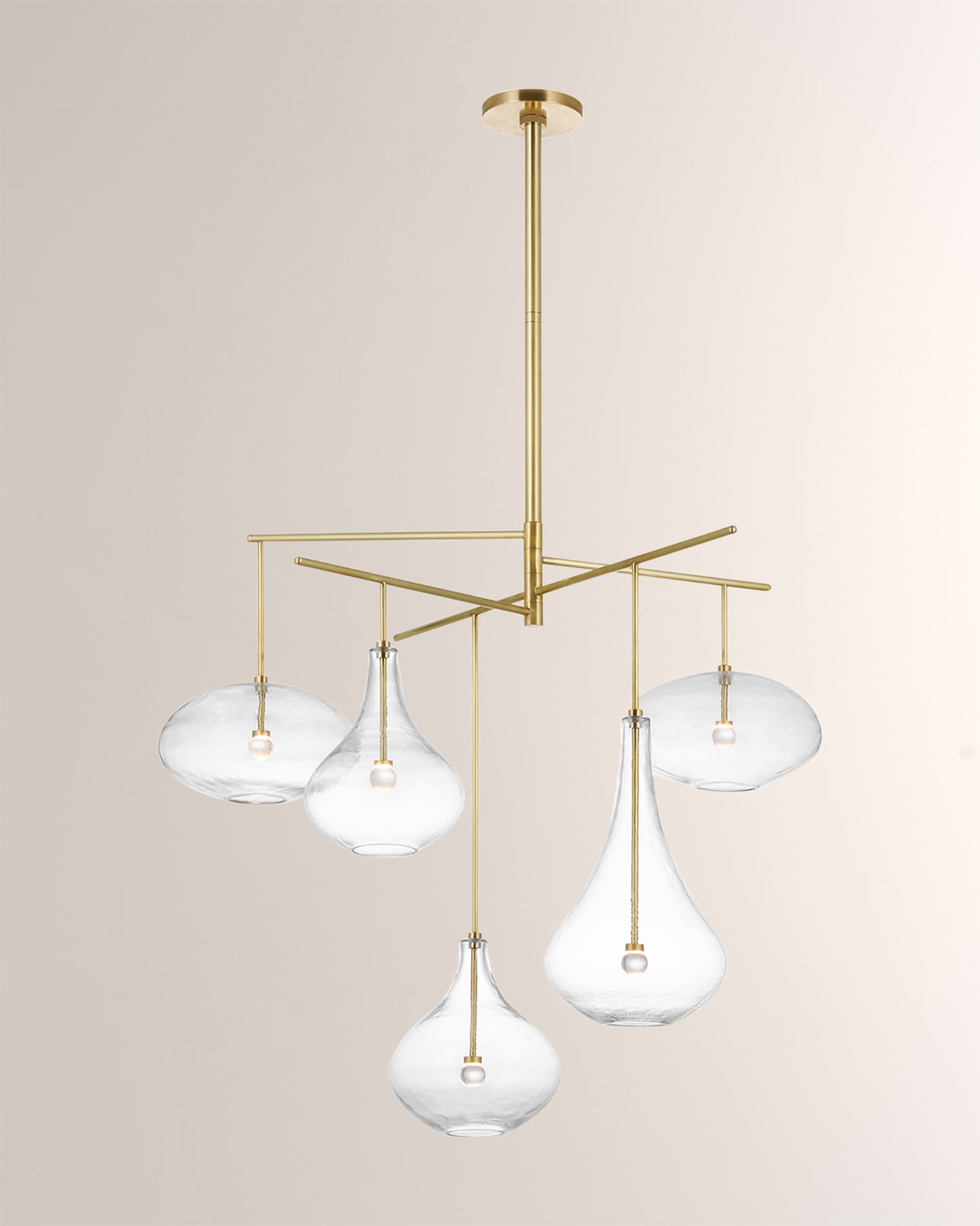 Visual Comfort Signature Lomme XL Chandelier in Soft Brass by Champilamaud
