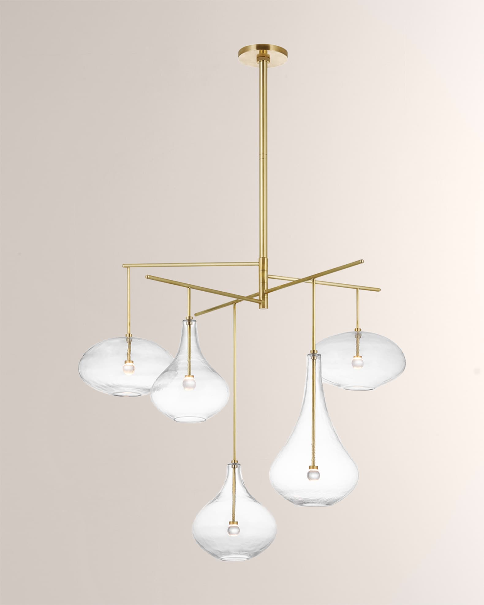 Visual Comfort Signature Lomme XL Chandelier in Soft Brass by