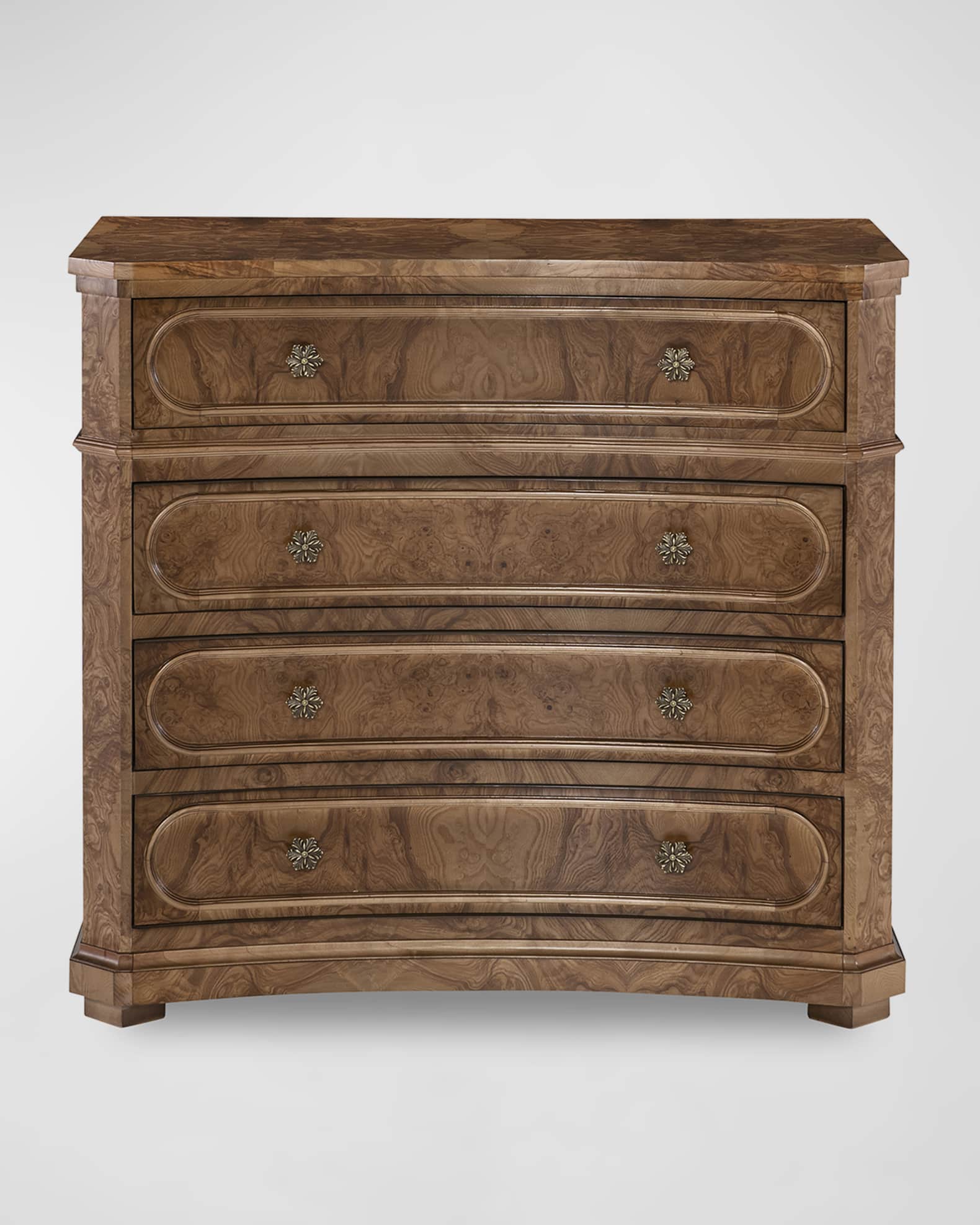 Ambella Overton Burl Wood 4-Drawer Chest 