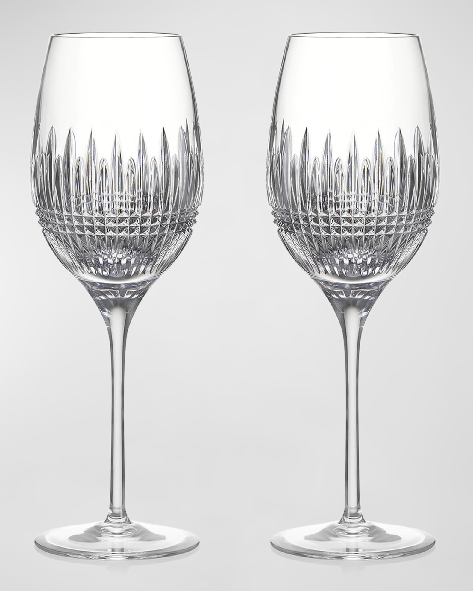 送料無料Waterford Set of 2 Lismore Diamond Champagne Flutes並行輸入-