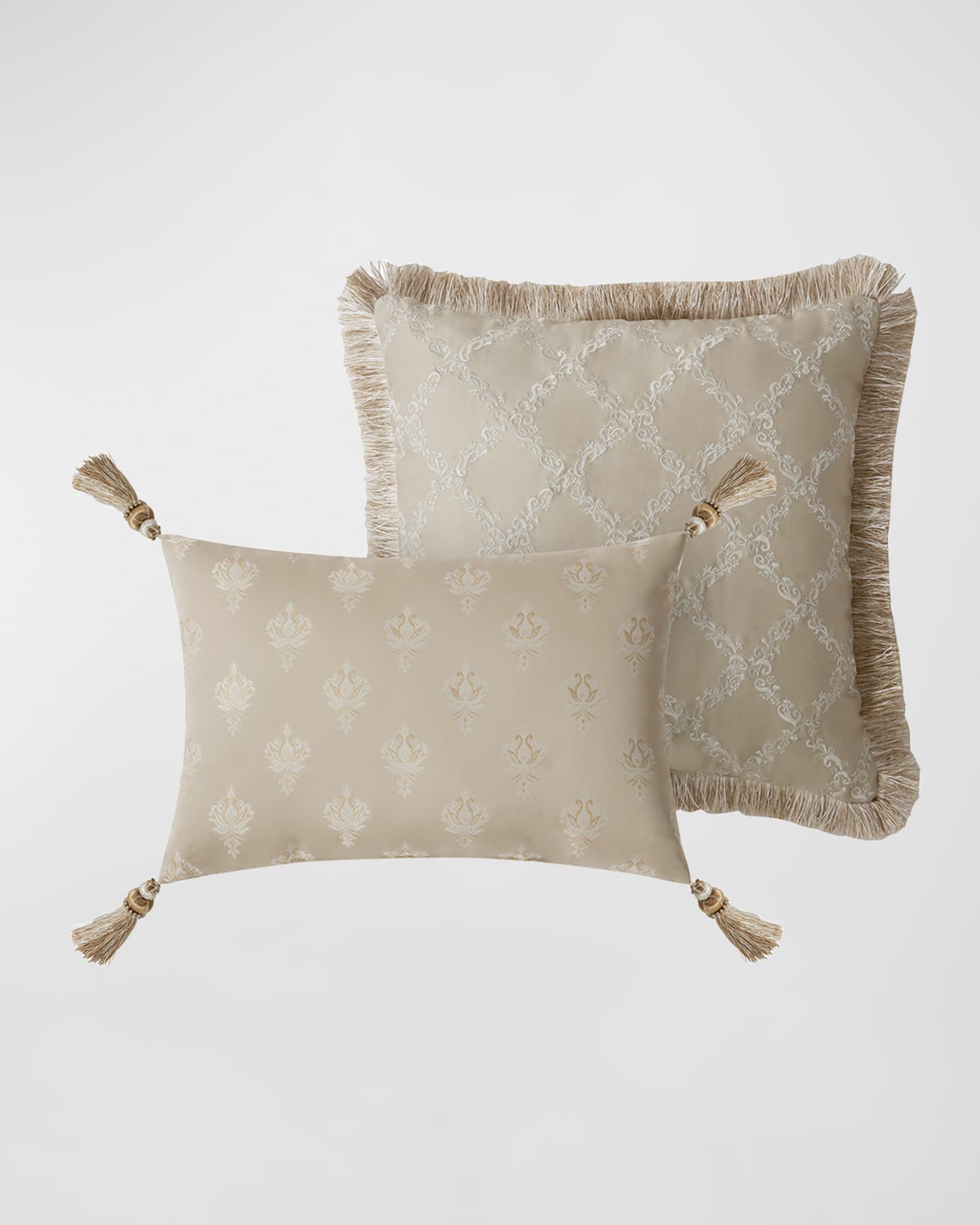 White and gold decorative pillows sales