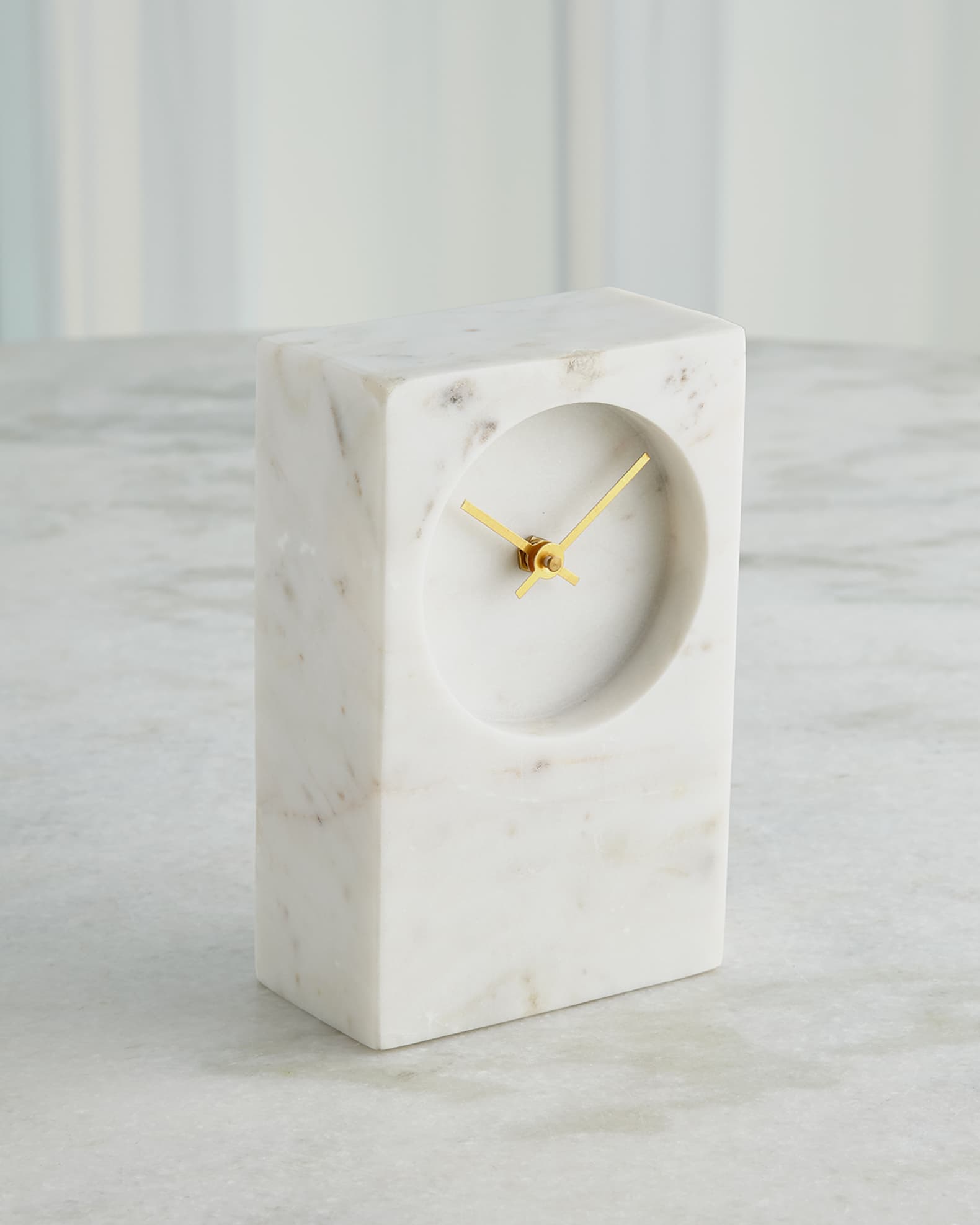 Global Views White Marble Tower Clock