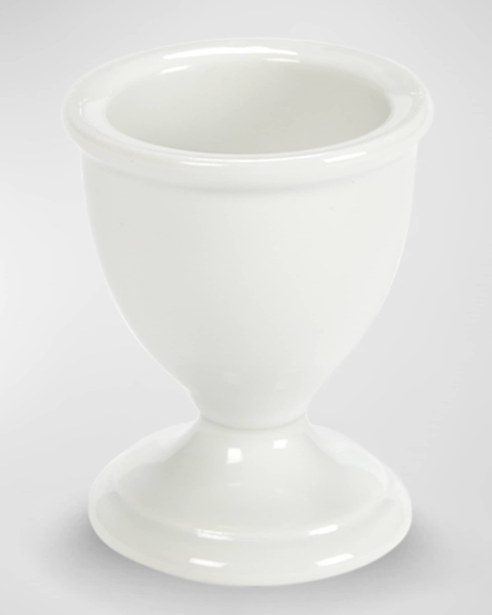 White Stoneware 6-Egg Holder